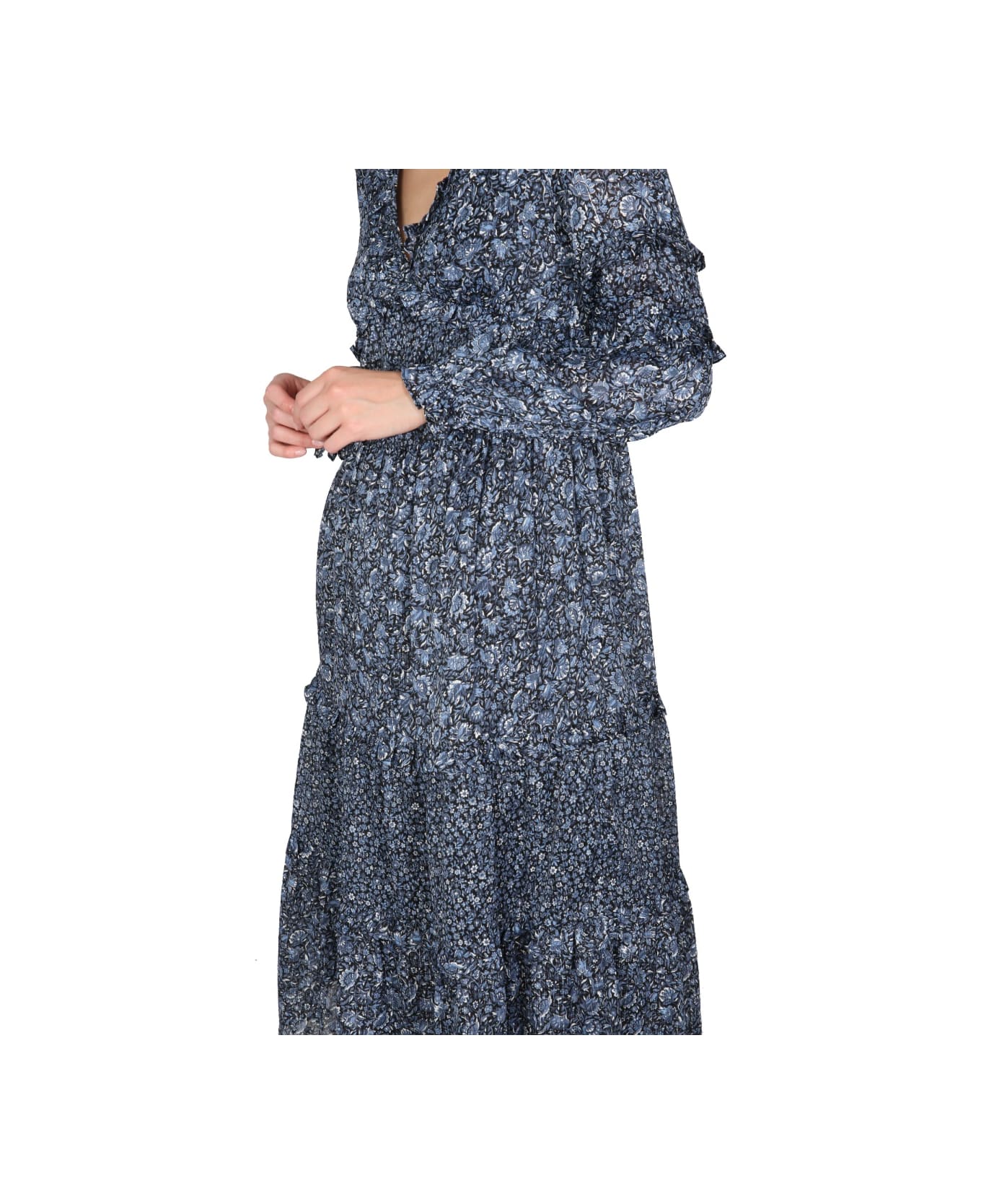 Michael Kors Dress With Floral Print - BLUE ワンピース＆ドレス