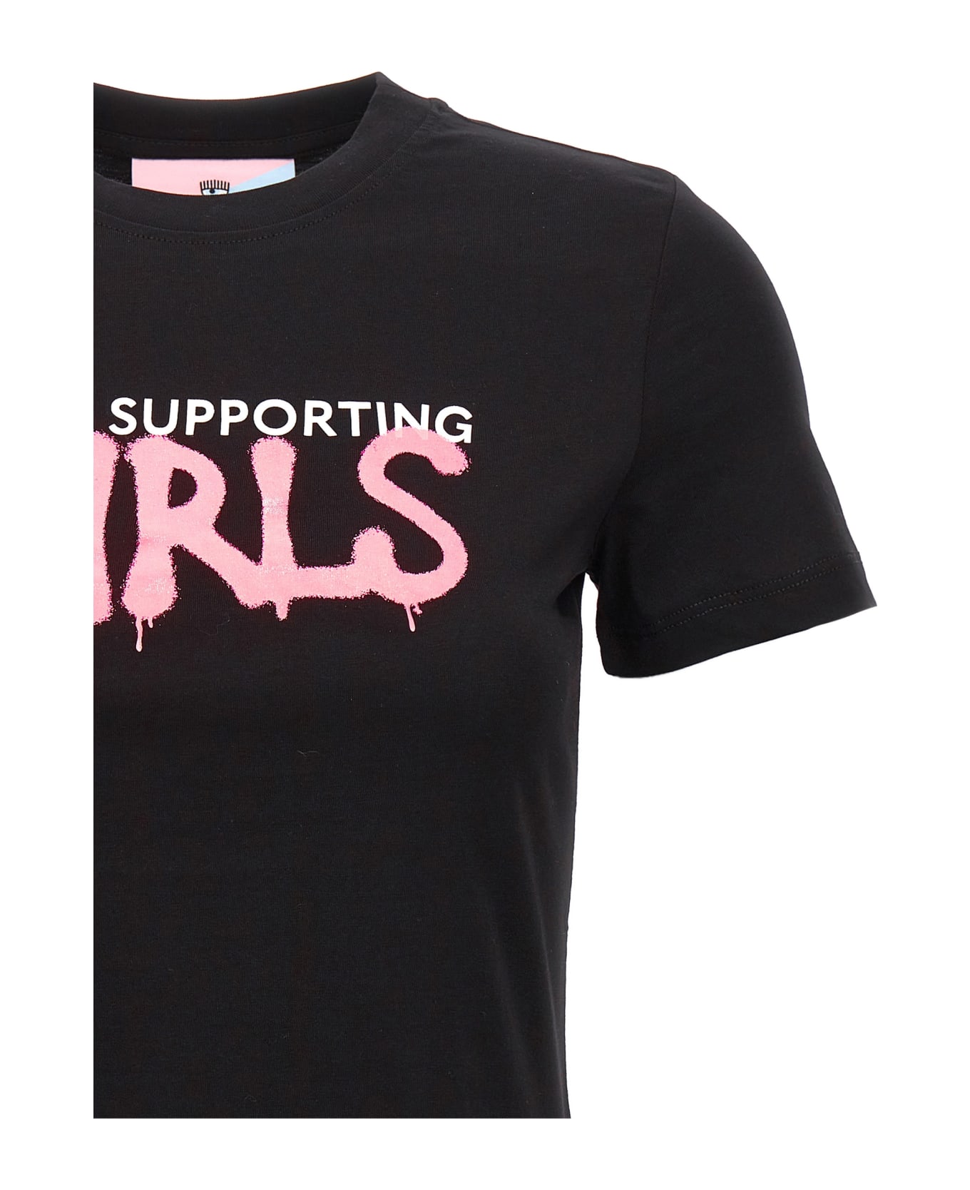 Chiara Ferragni 'girls Supporting Girls' T-shirt - Black   Tシャツ