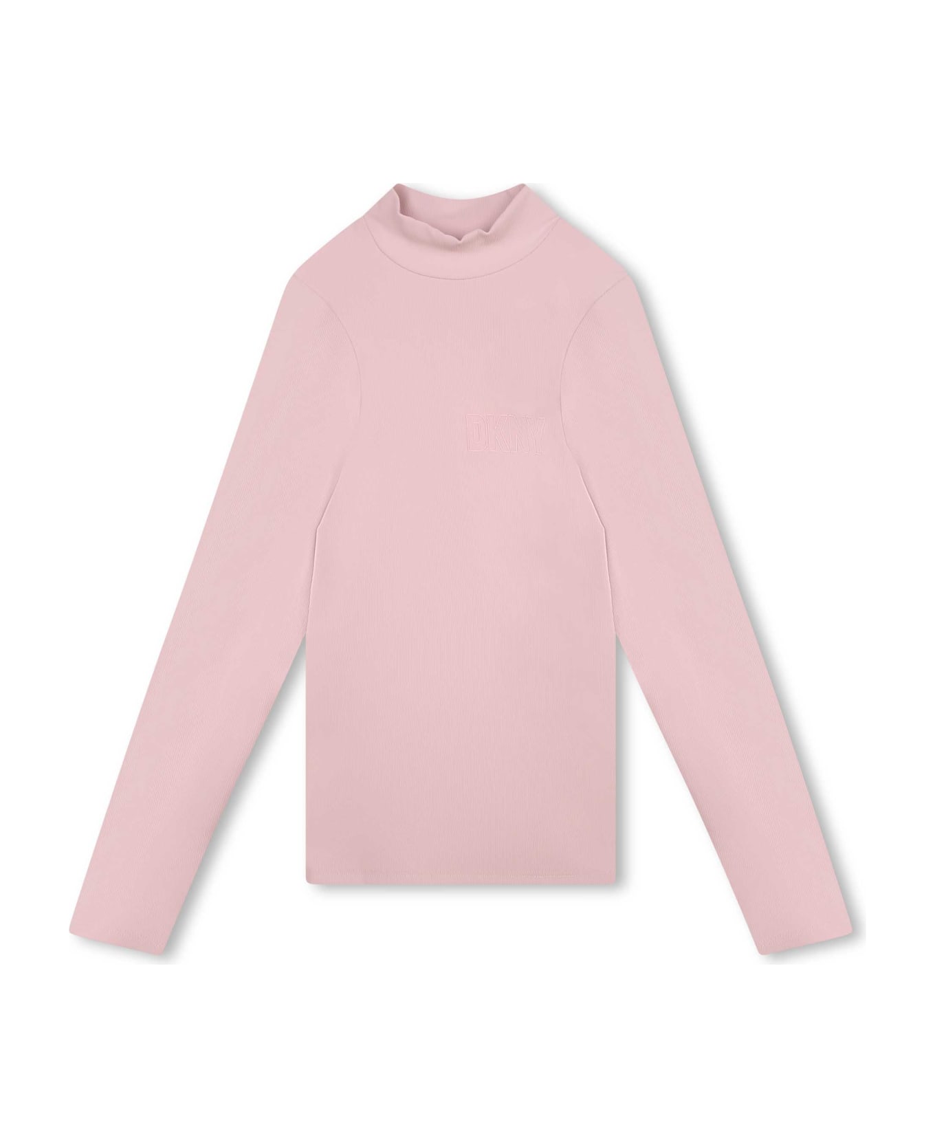 DKNY High Neck Sweatshirt With Embroidery - Pink