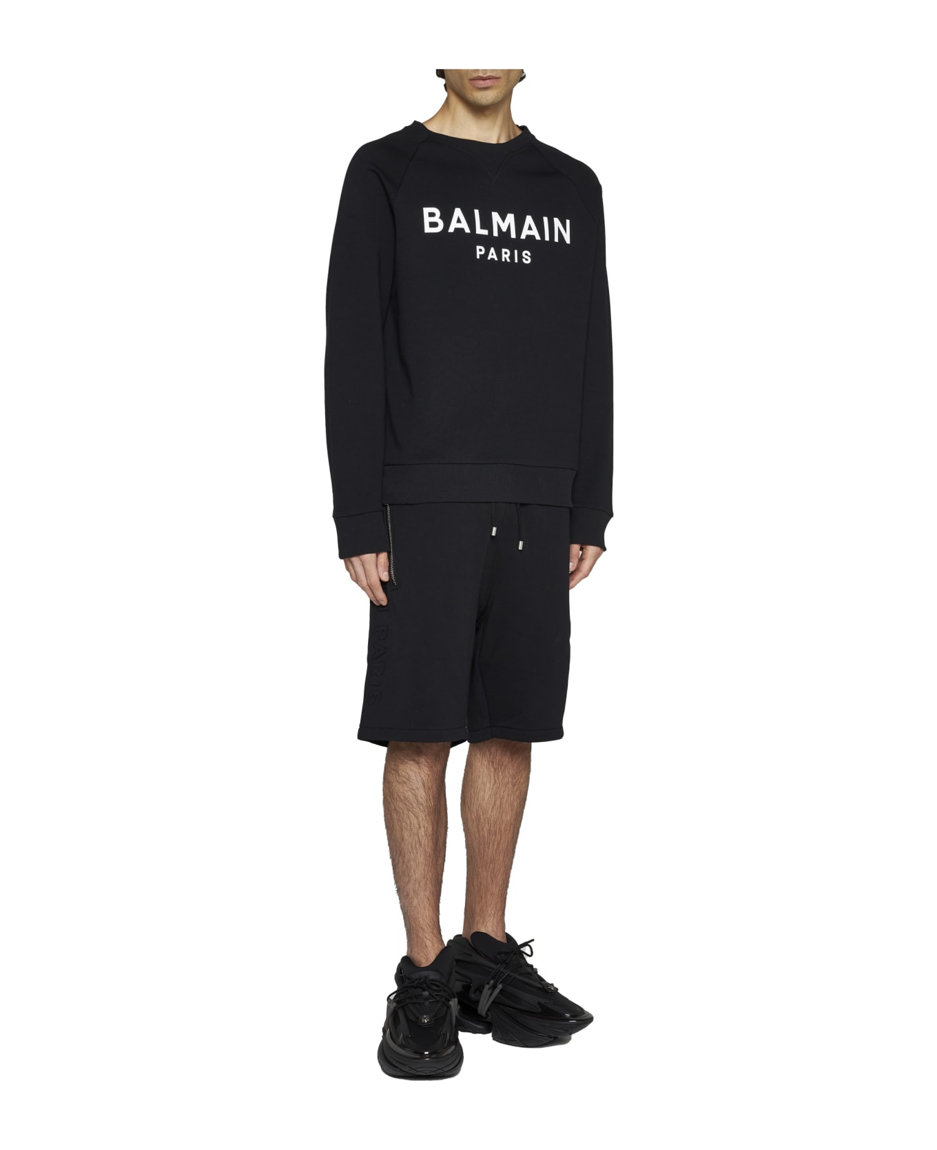 Balmain Round Neck Sweatshirt - black