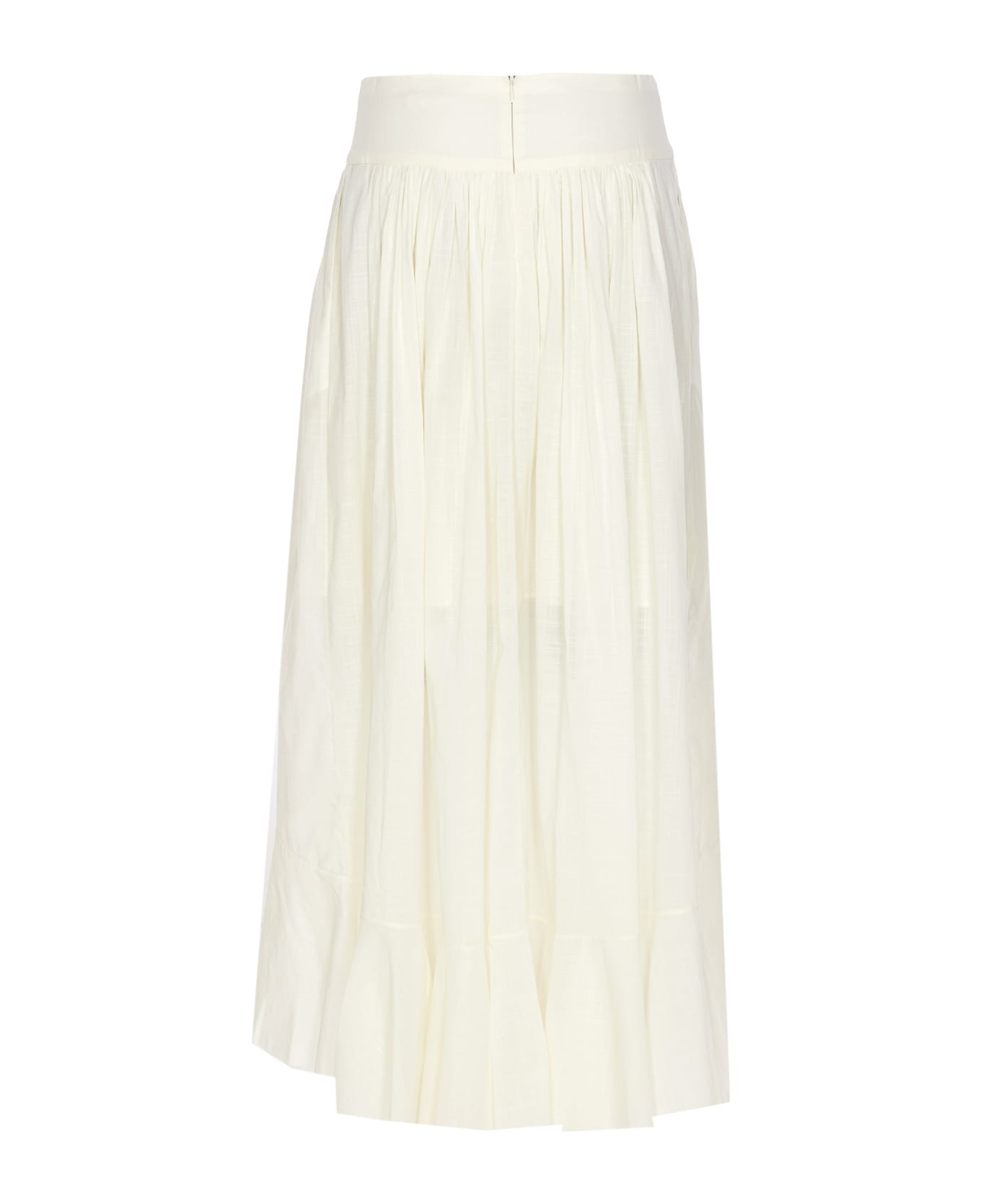 Zimmermann Acacia Ruffle Maxi Skirt - White