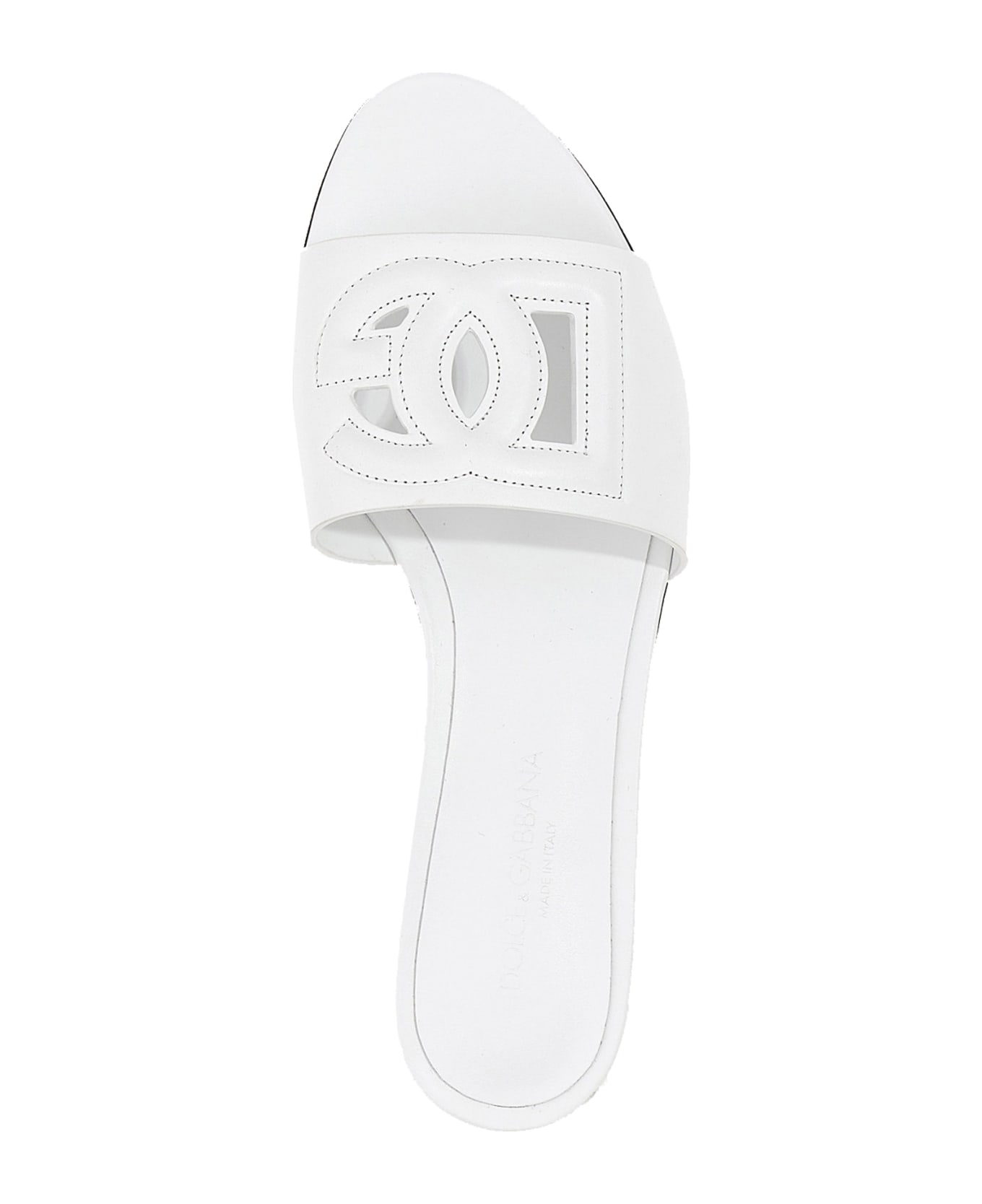 Dolce & Gabbana 'dg Millennials' Slide - White