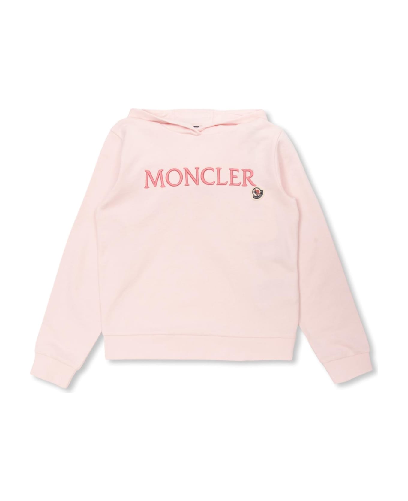 Moncler Enfant Hoodie With Logo - Rosa ニットウェア＆スウェットシャツ