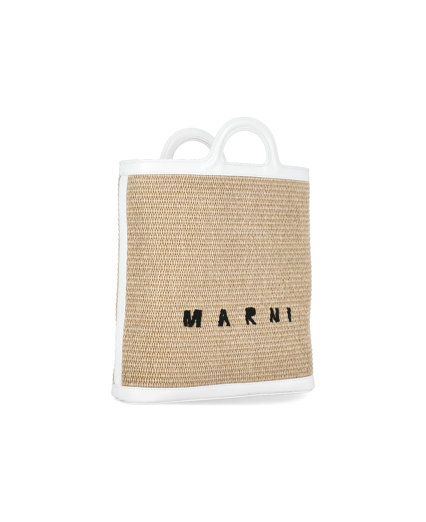 Marni Rafia Shoulder Bag - White