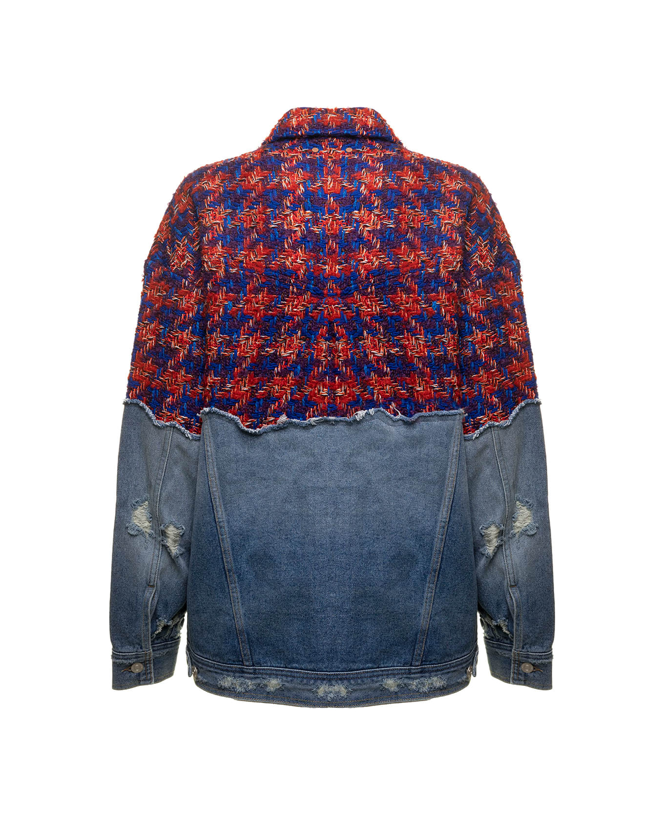 Patchwork In Tweed And Denim Jacket Woman Andersson Bell | italist