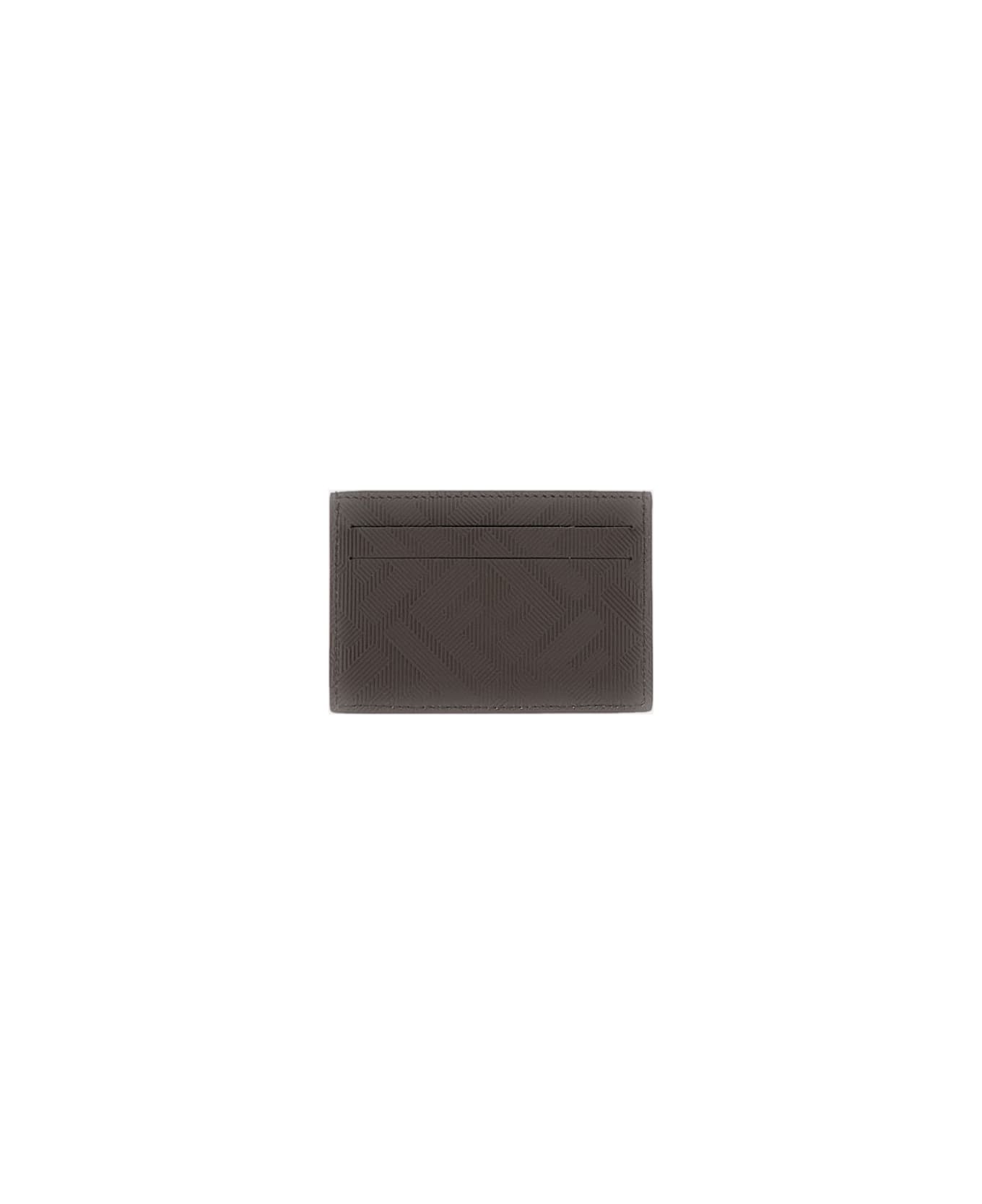 Fendi Slim Cardholder In Fendi Shadow Leather - Brown