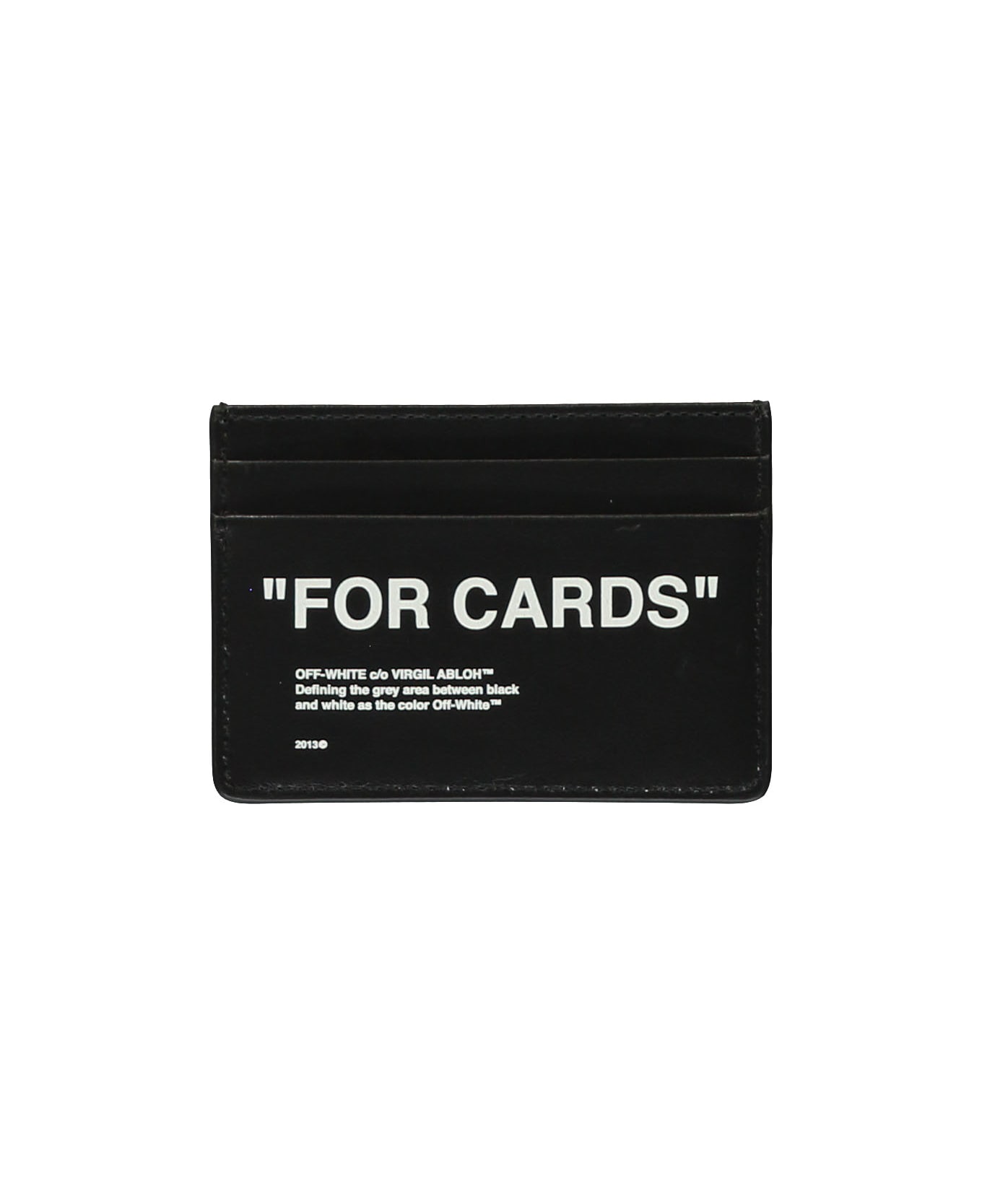 Off-White Leather Card Holder - black