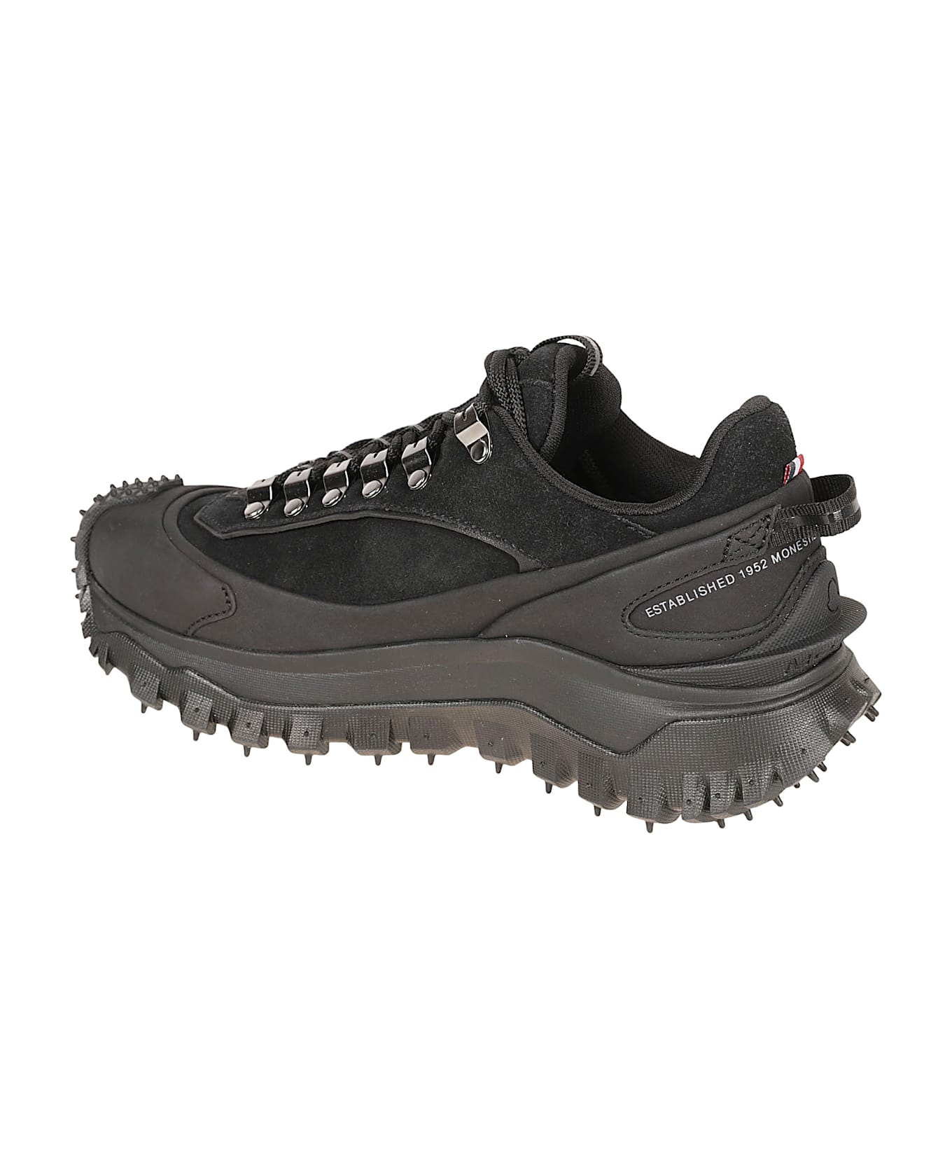 Black Leather Trailgrip Sneakers