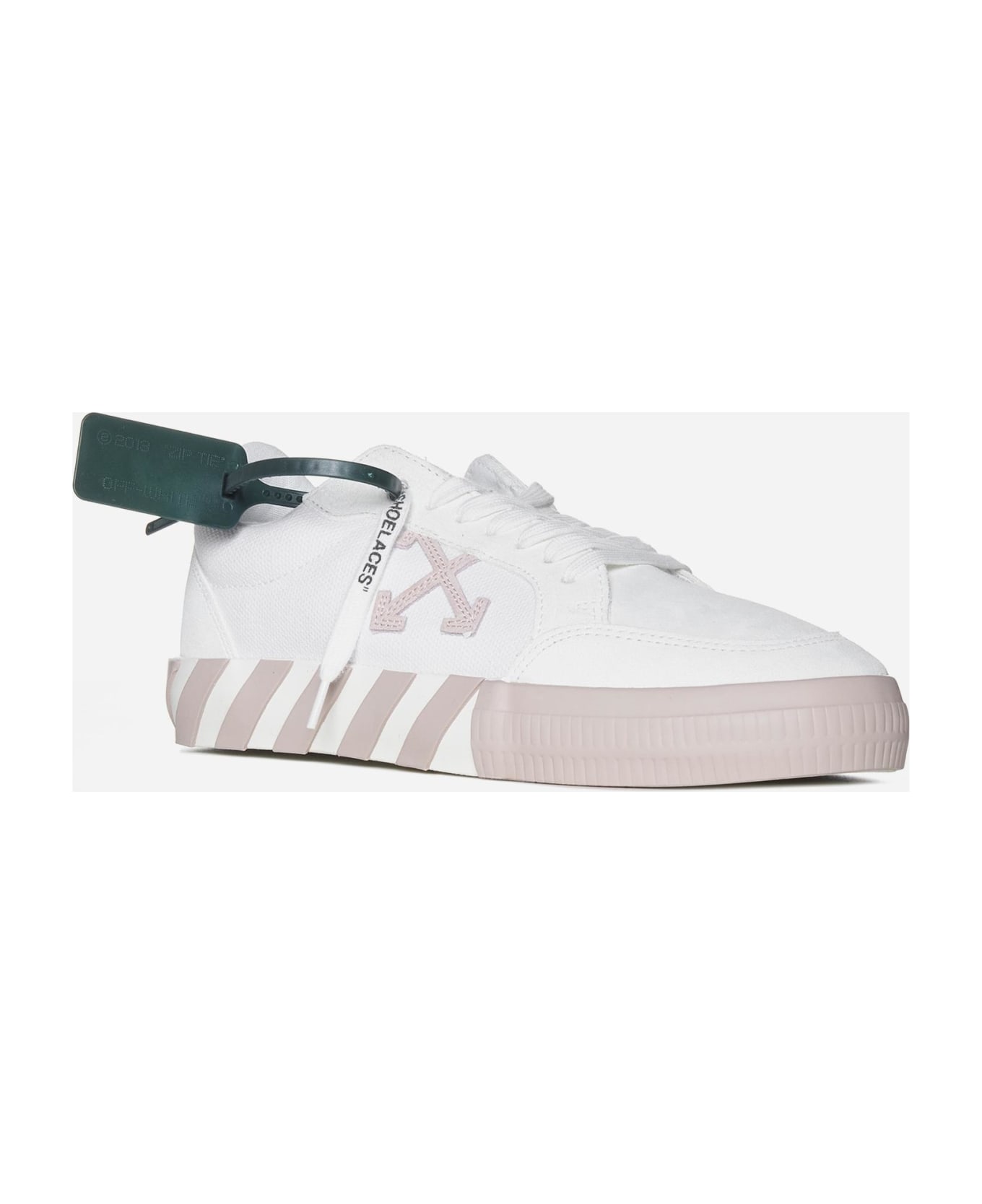 Off-White Low Vulcanized Canvas Sneakers - Bianco/rosa スニーカー