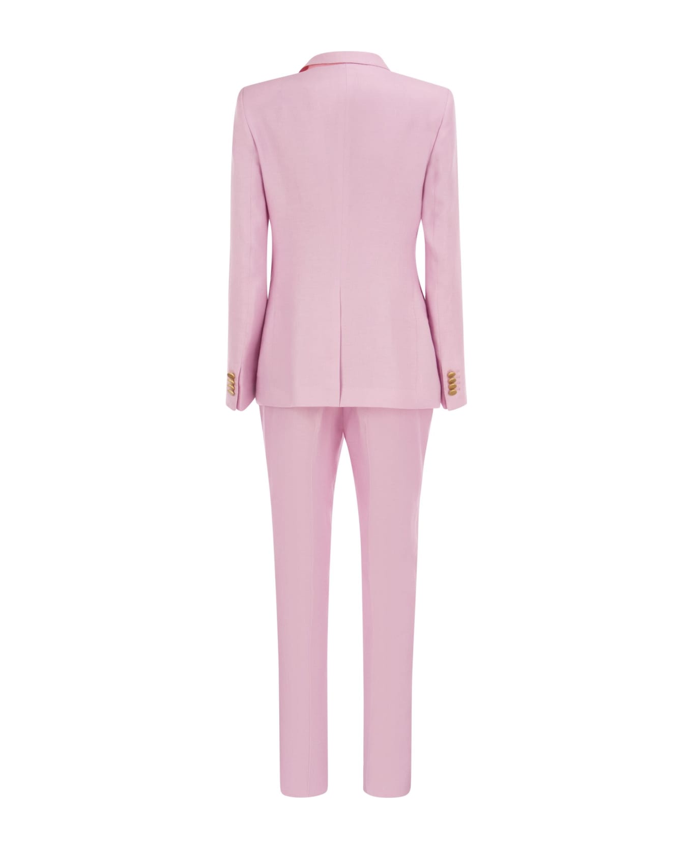 Tagliatore Linen Suit - Pink