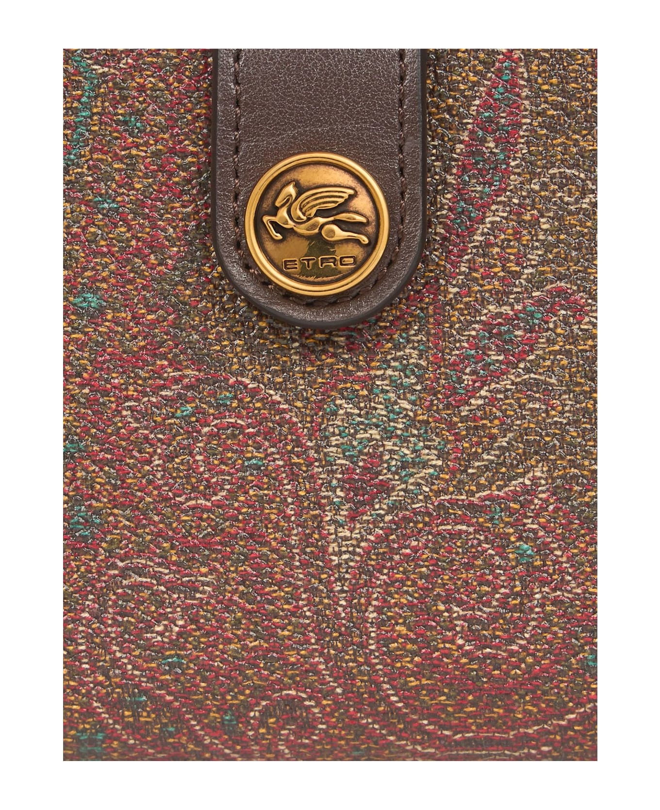 Etro Wallet In Iconic Paisley Jacquard Fabric - Brown