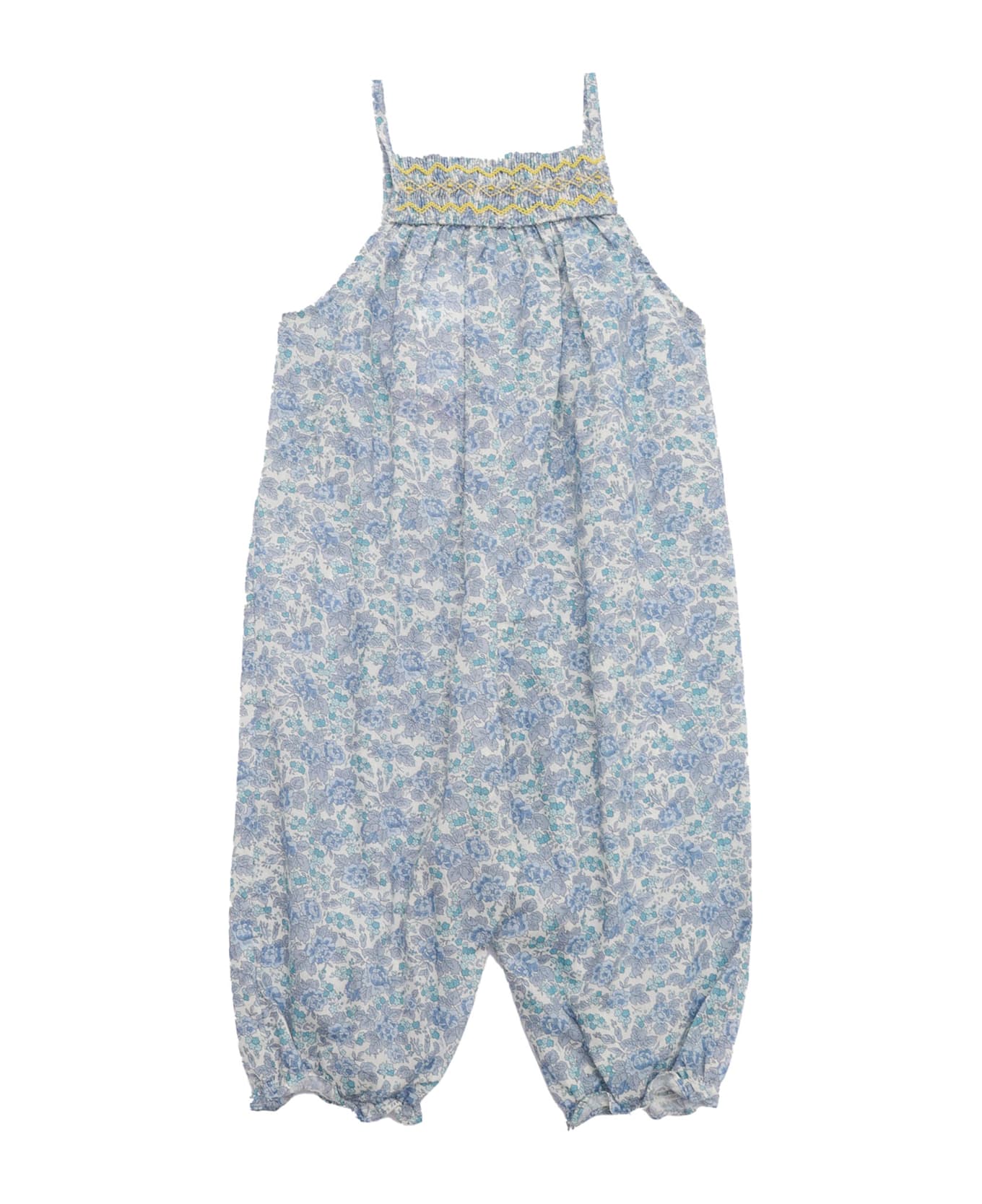 Bonpoint Smockee Lilisy Jumpsuit - LIGHT BLUE