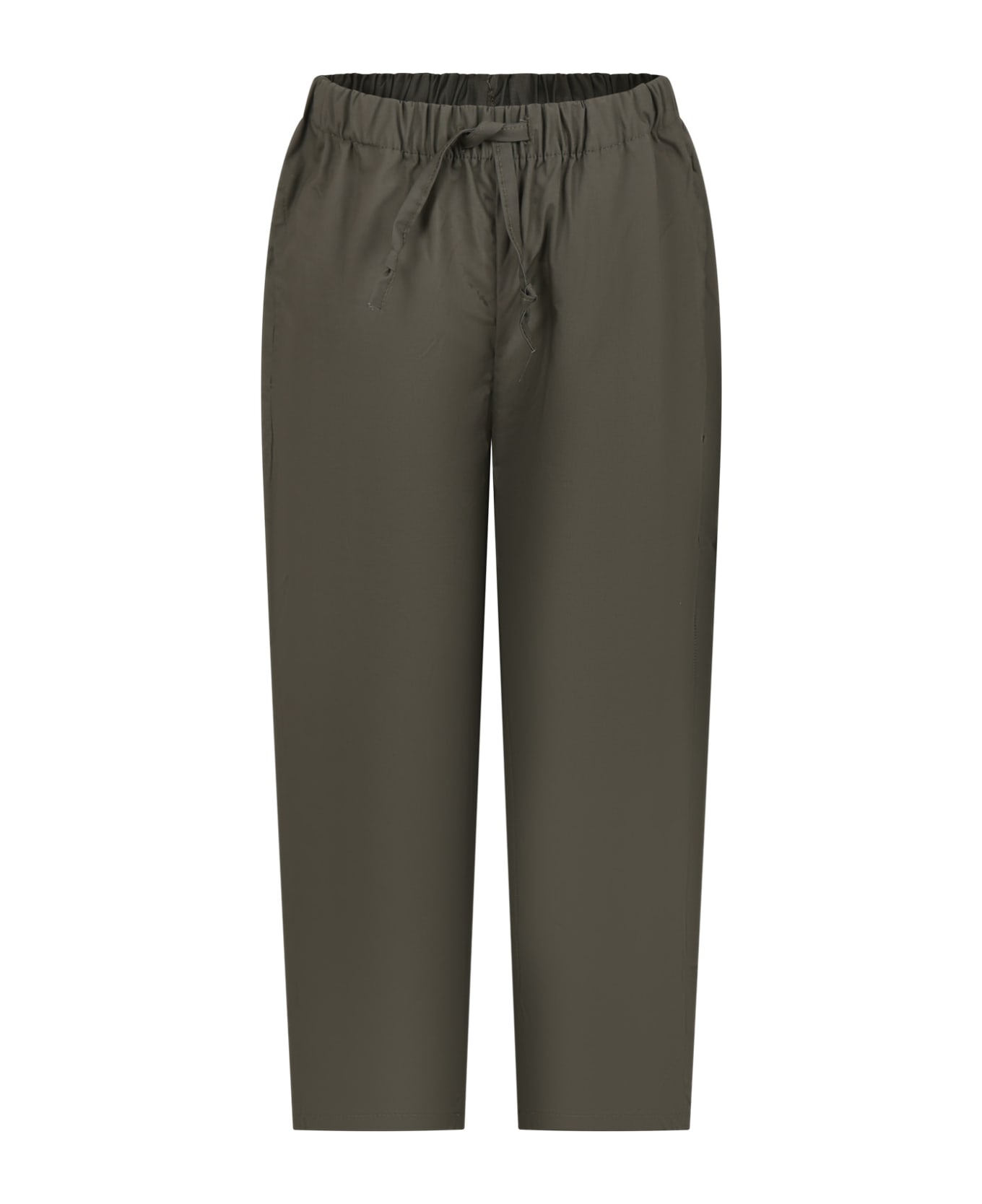 MSGM Green CROSS Trousers For Boy With Logo - Green