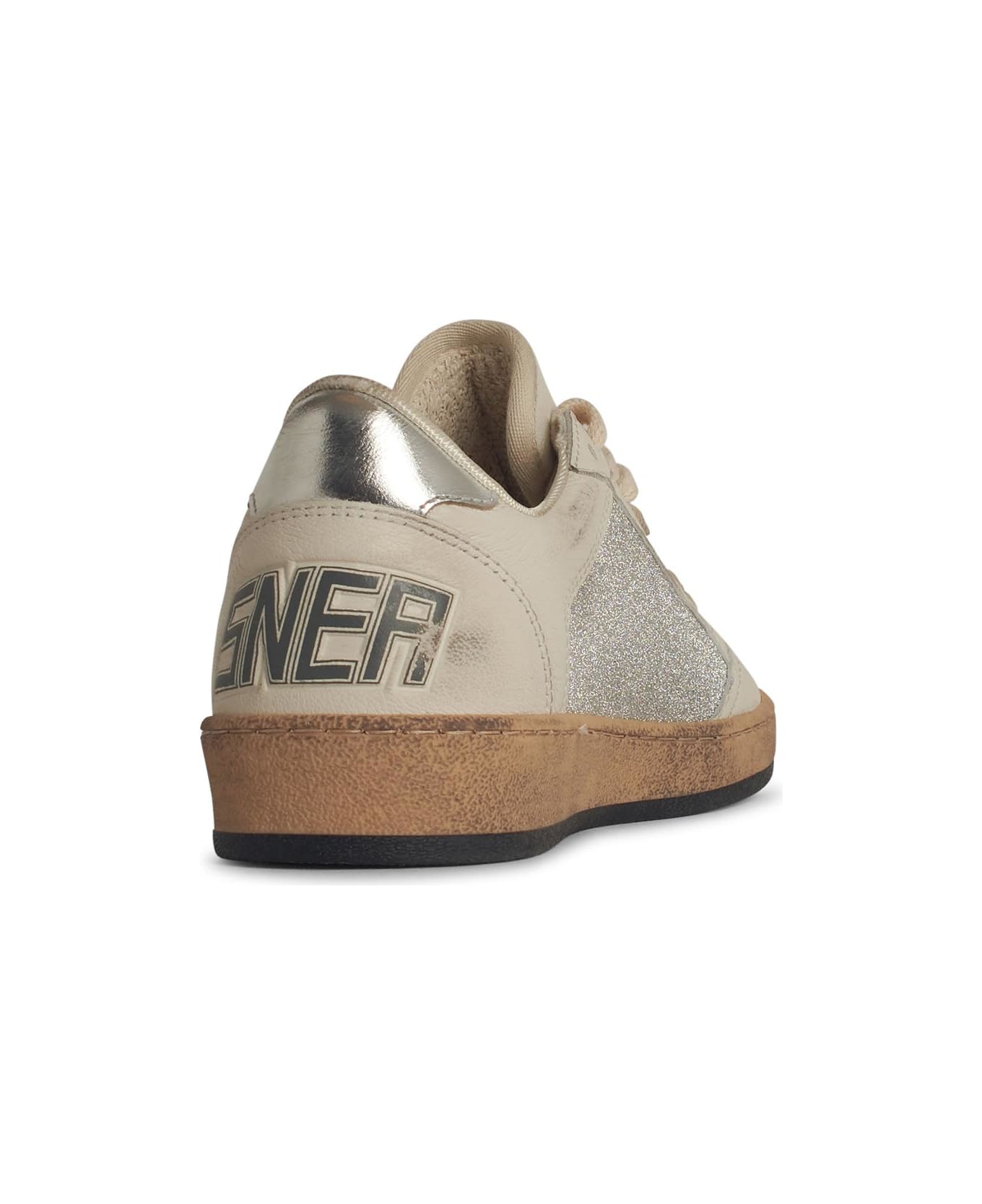 Golden Goose 'ball Star' White Leather Sneakers - White