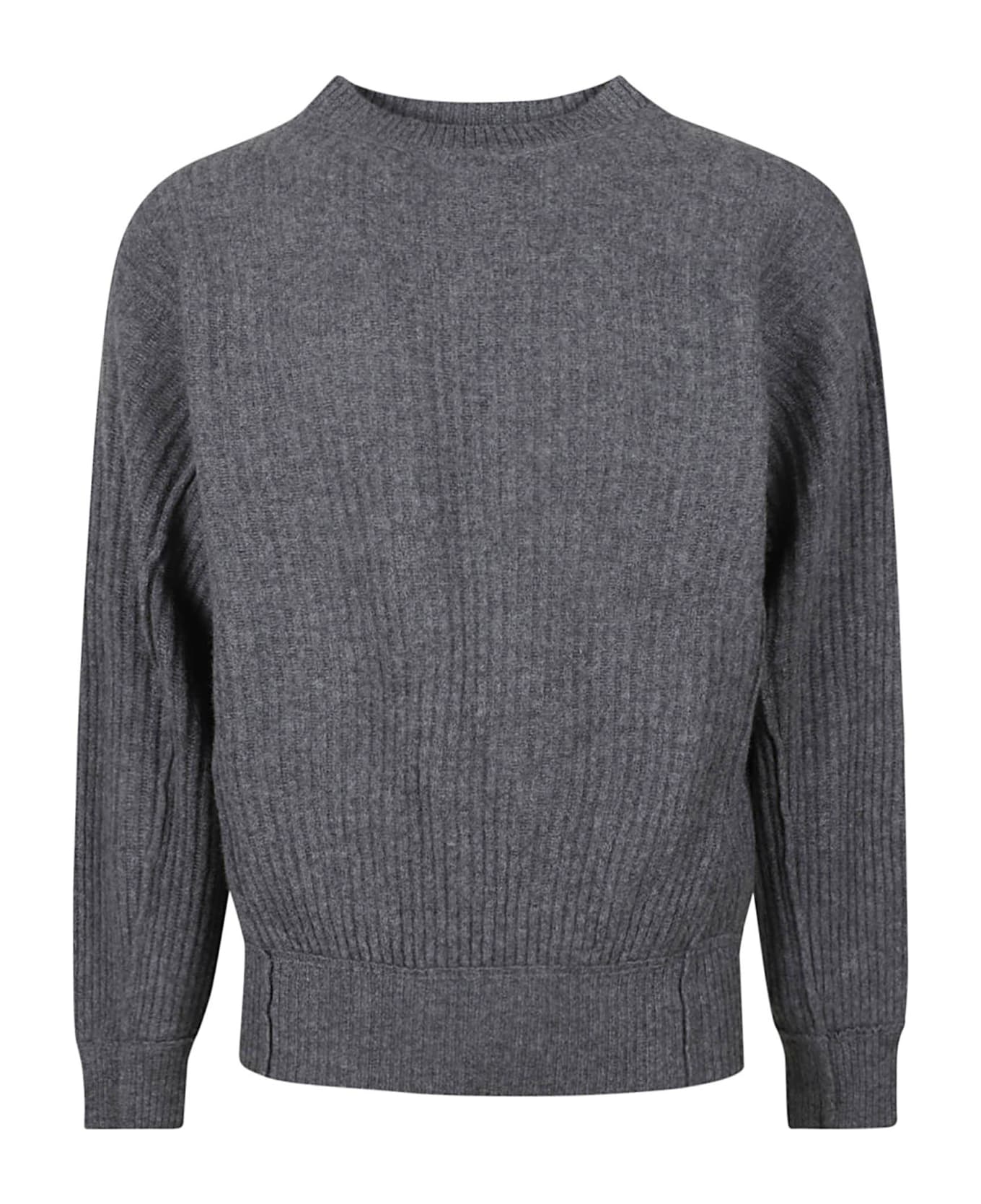 Maison Flaneur Ribbed Knit Sweater - Dark Grey