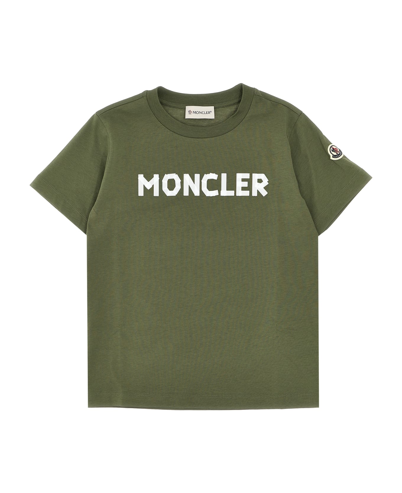Moncler Logo Print T-shirt - Green