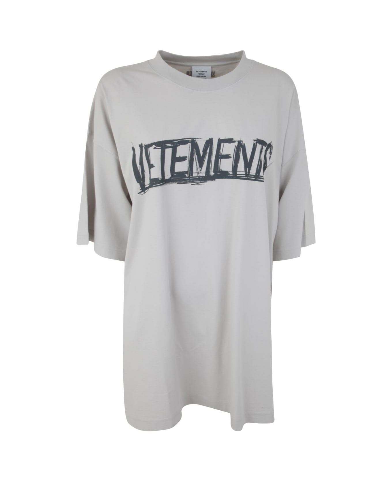VETEMENTS Worldtour Logo T-shirt - Oyster Mushroom Tシャツ