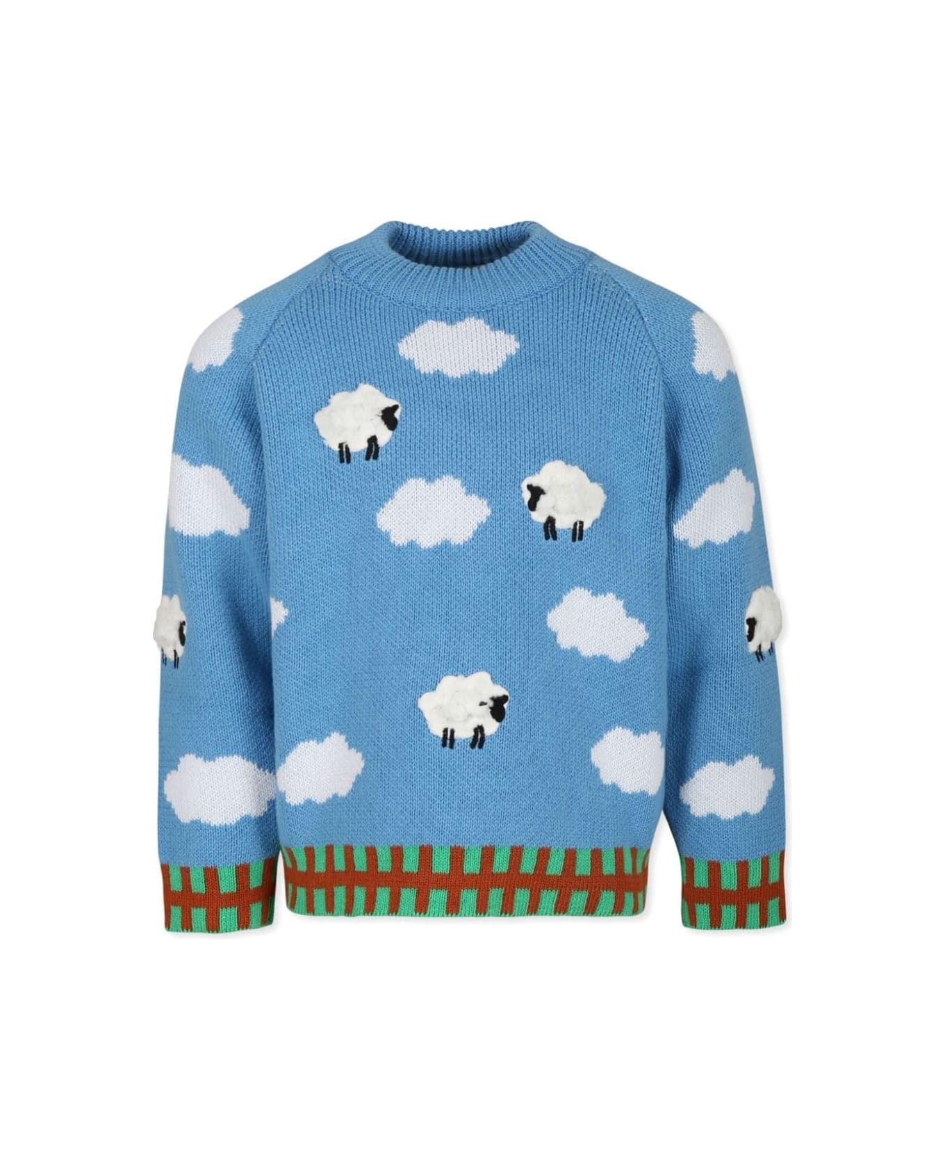 Stella McCartney Kids Maglione In Cotone-lana - Light blue