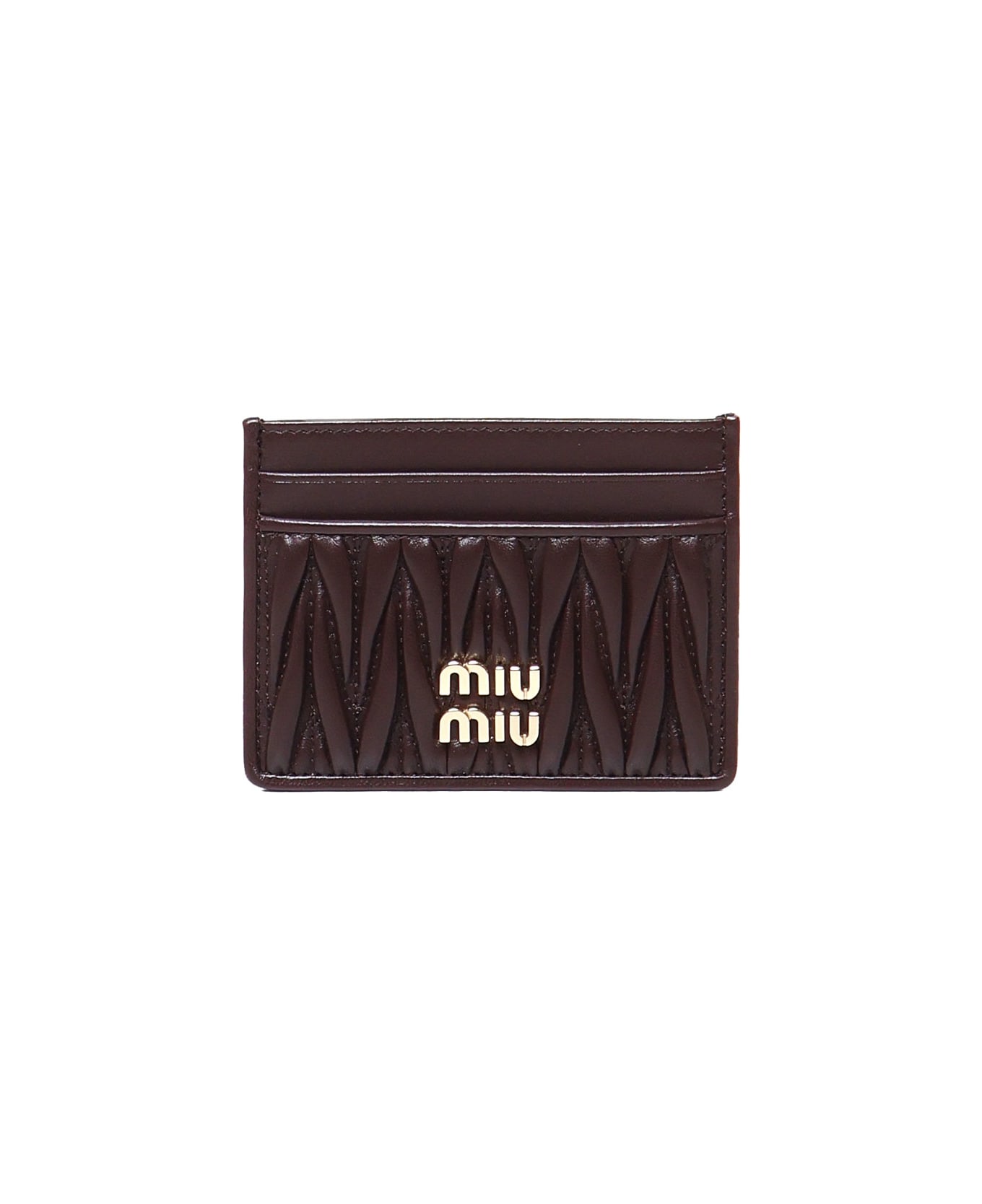 Miu Miu Matelassé Leather Card Holder - Radica