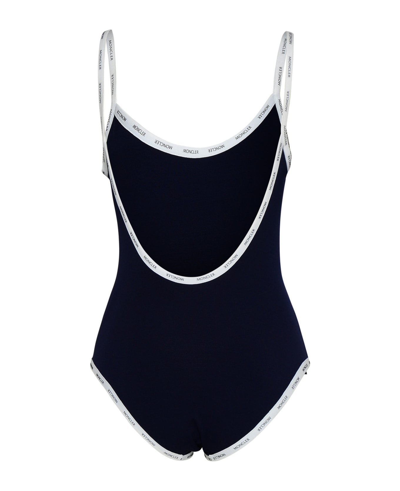 Moncler Blue Nylon Blend One-piece Swimsuit - Blue 水着