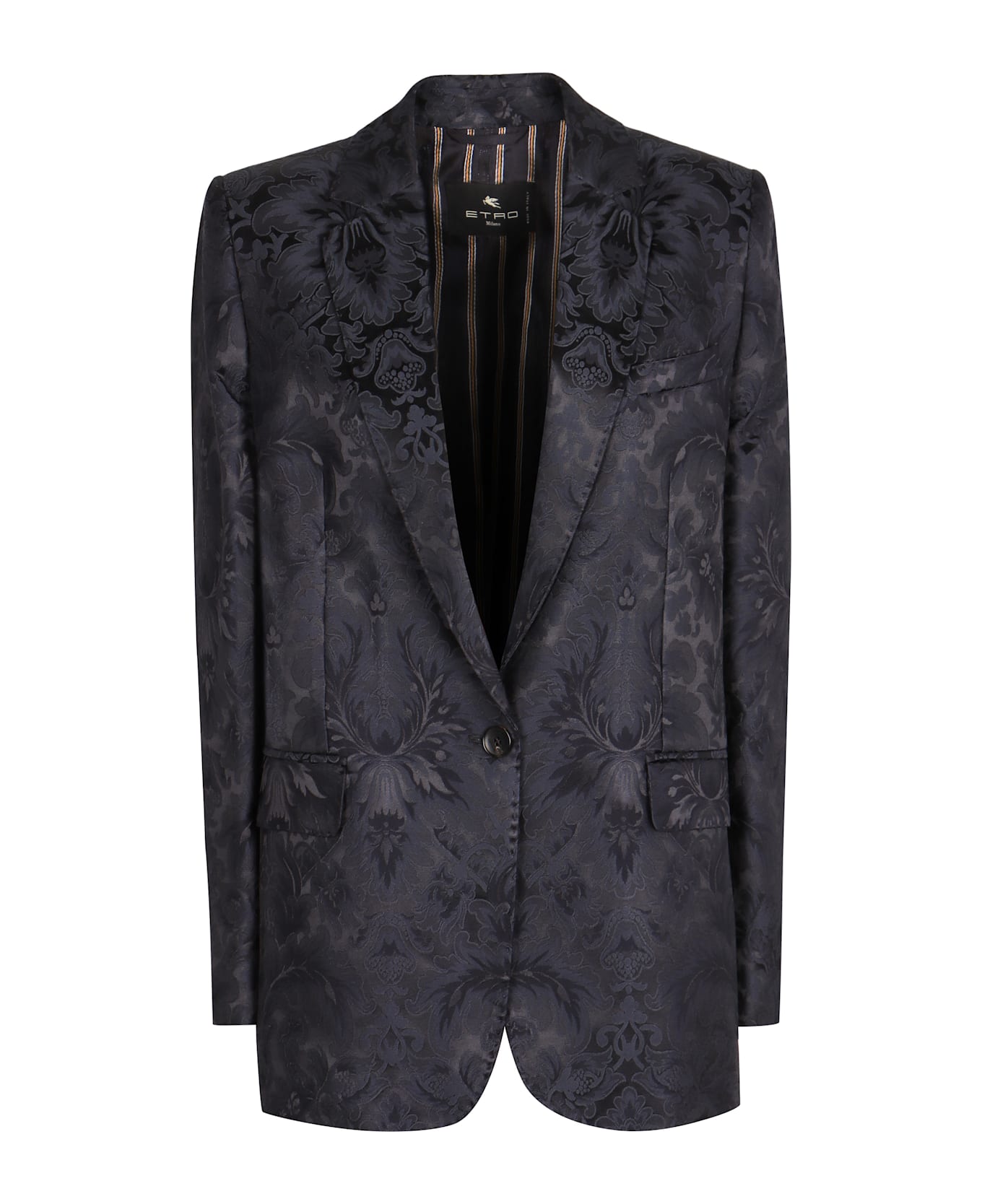 Etro Single-breasted One Button Jacket - blue