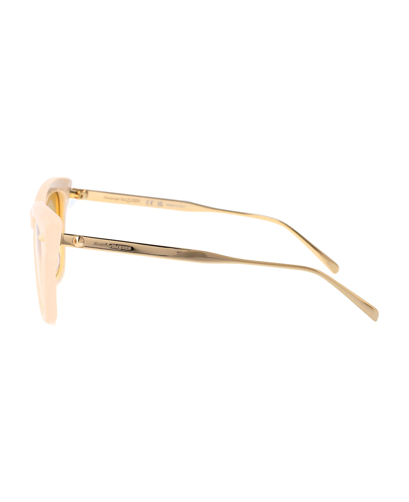 Alexander McQueen Eyewear Am0483s Sunglasses - IVORY-GOLD-YELLOW