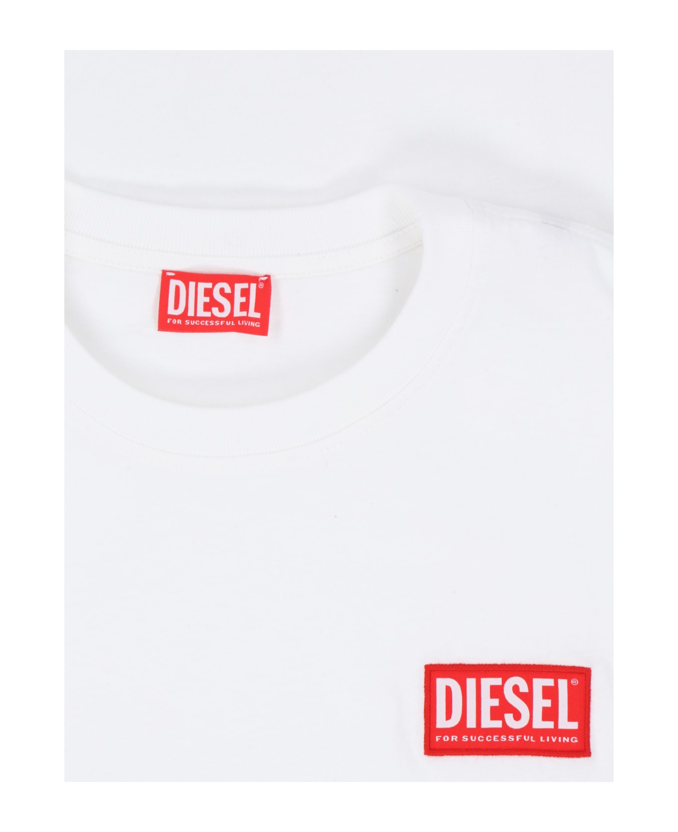 Diesel T-boxt Cotton Crew-neck T-shirt - White