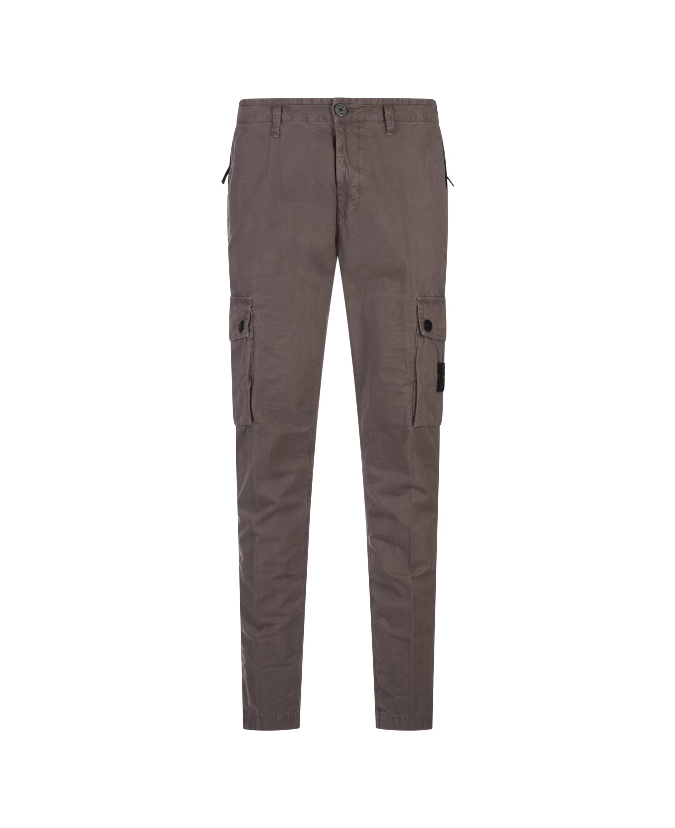 Stone Island Dove Cargo Trousers With "old" Effect - Brown