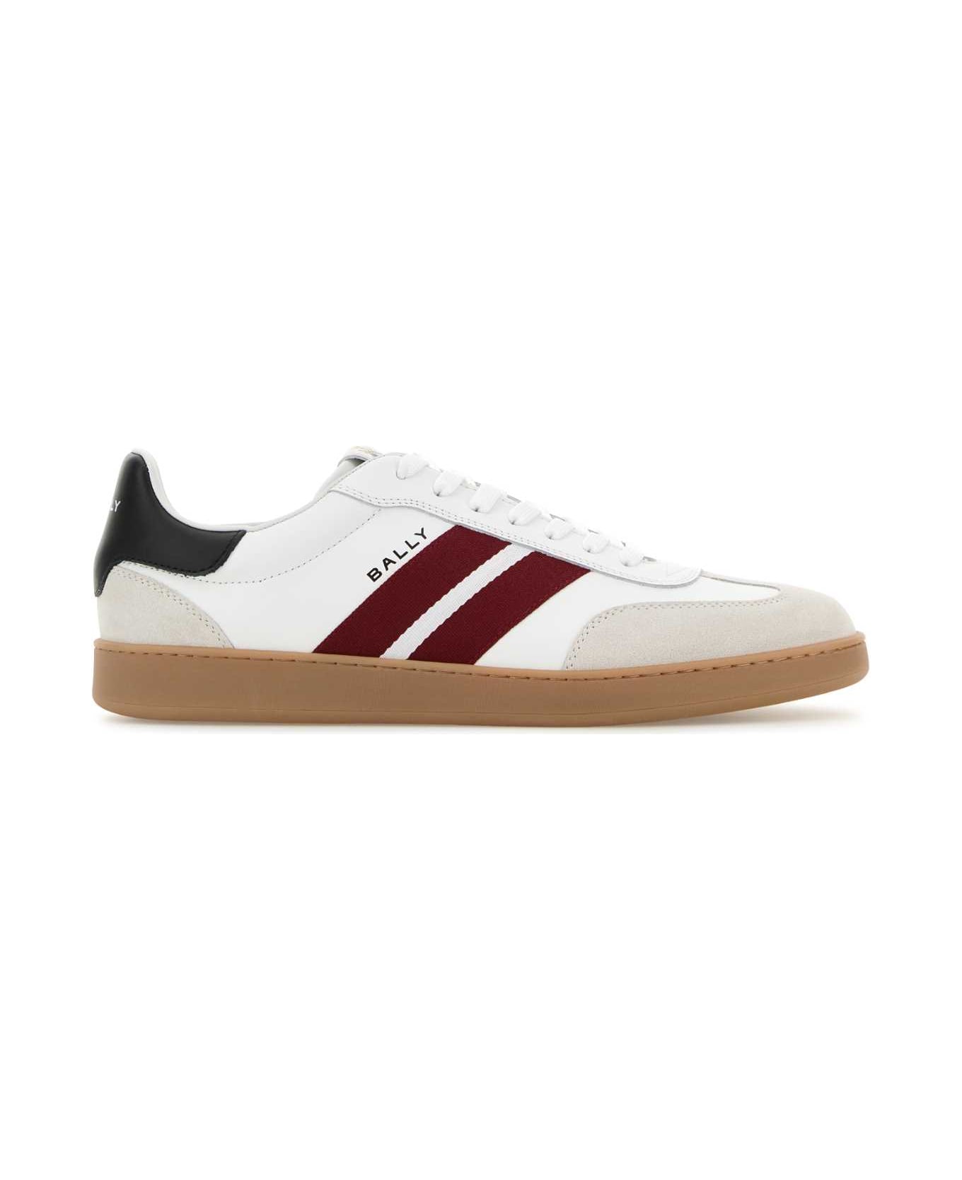 Bally Multicolor Leather Roget Sneakers - WHITE