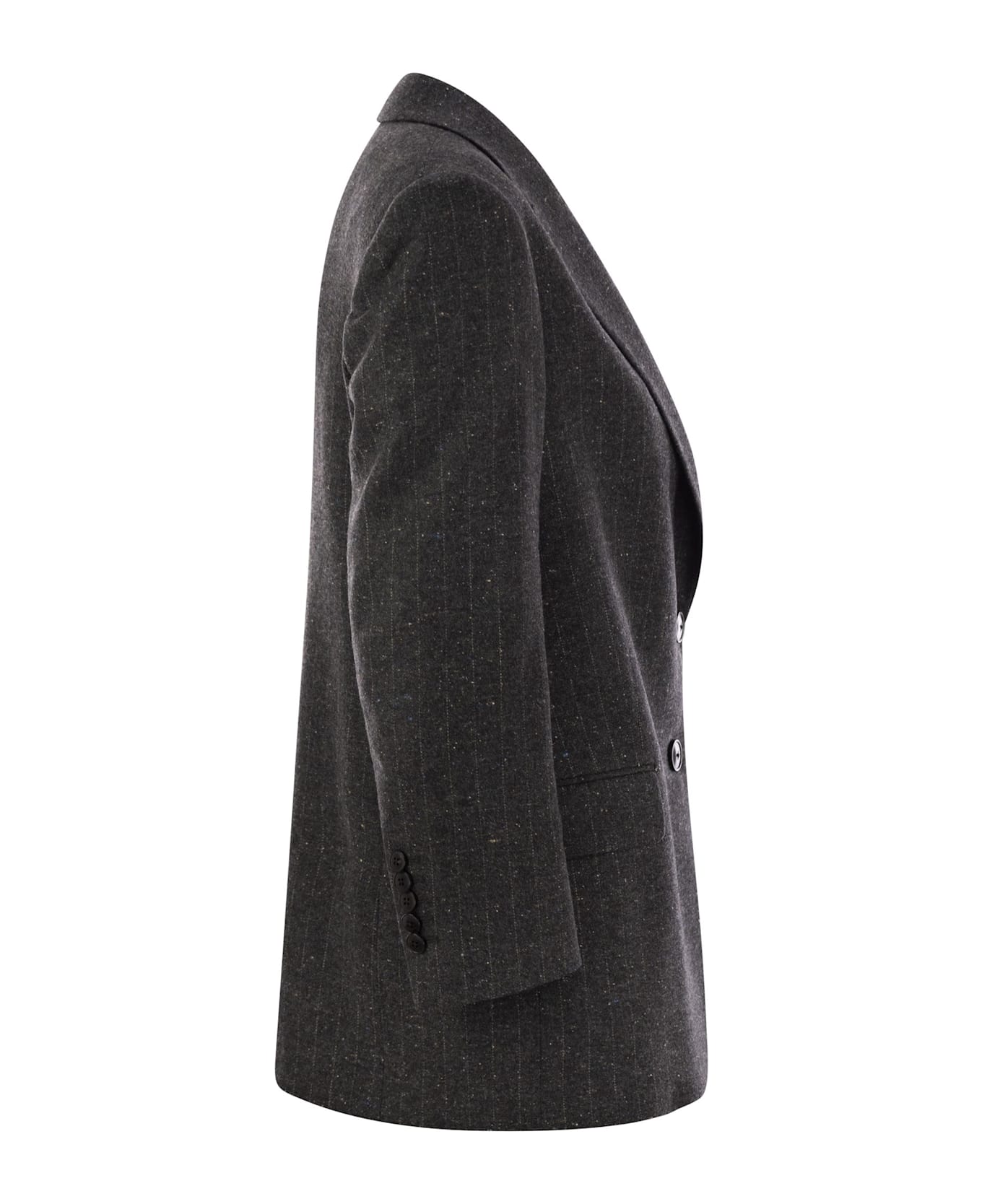 Saulina Milano Antonia - Single-breasted Jacket In Wool Blend - Grey