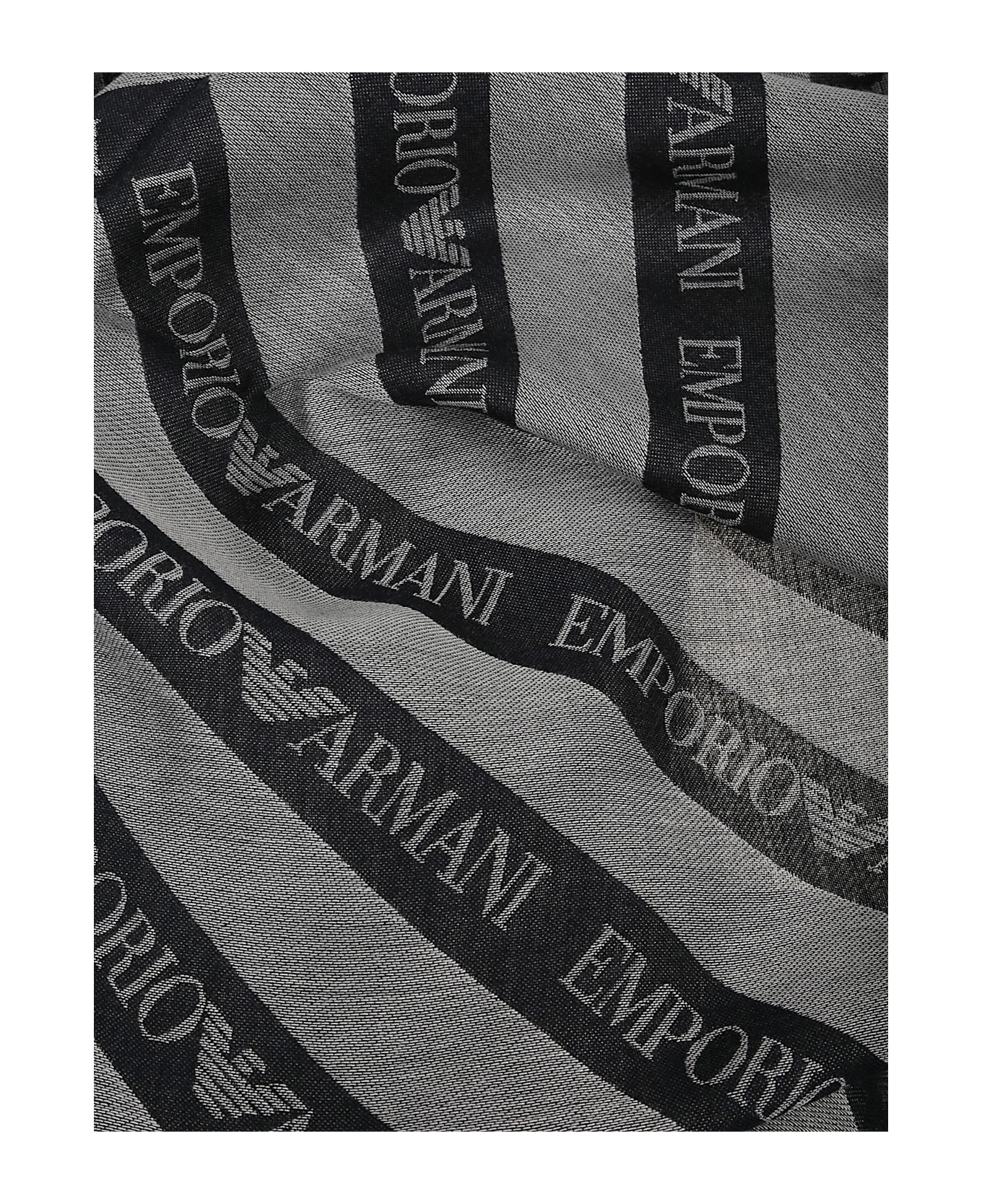Emporio Armani Logo Scarf - Grigio