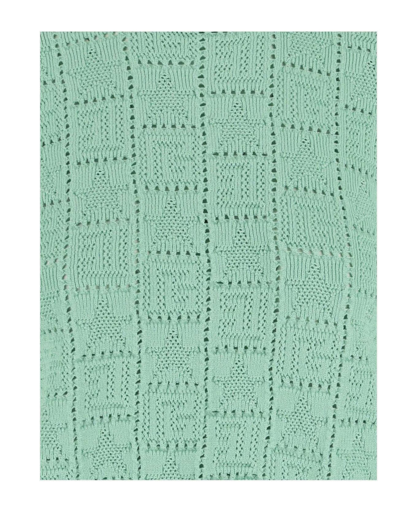 Balmain Monogrammed Knit Pullover - Green