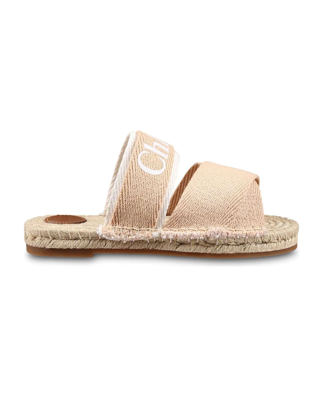 Chloé Pink Slippers For Girl With Logo - Pink