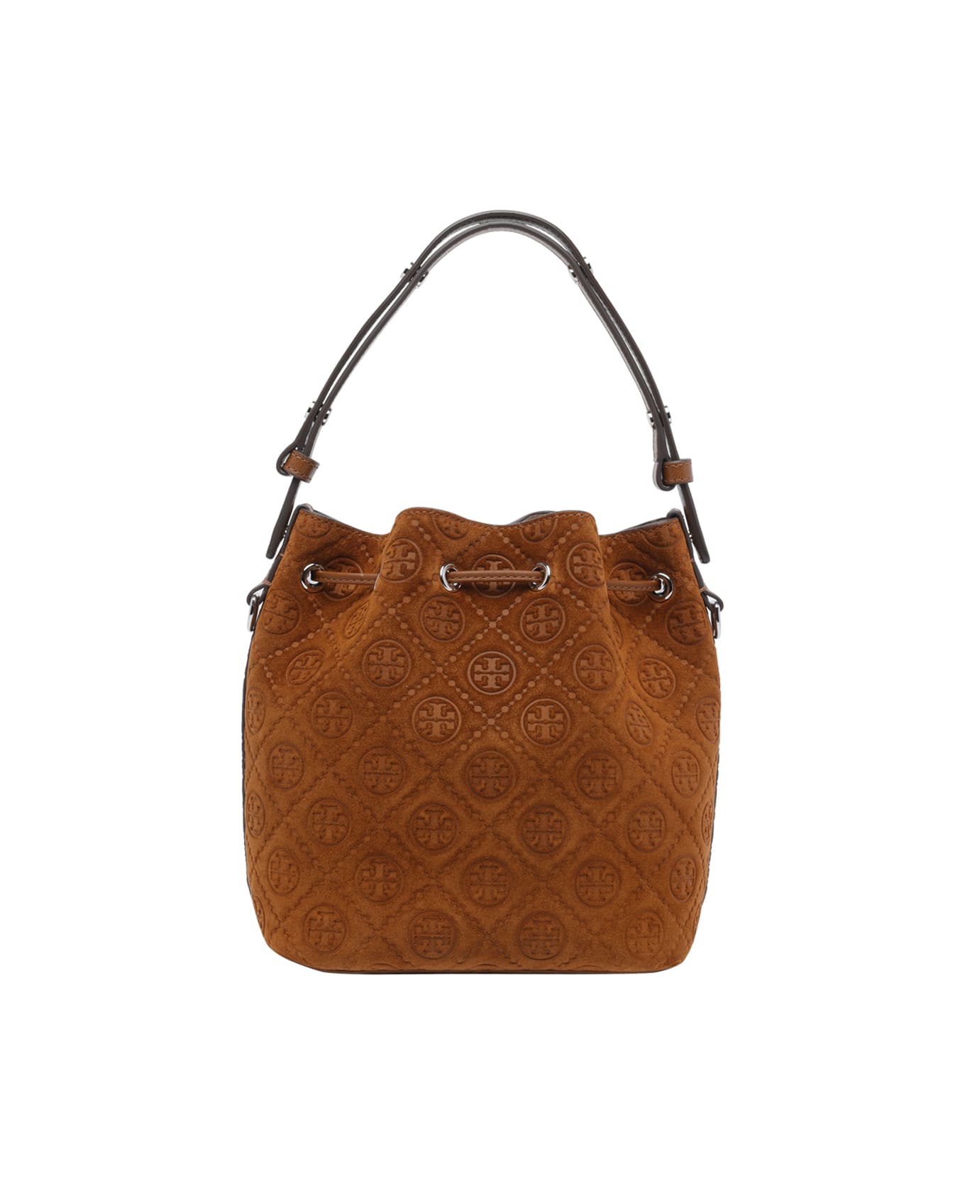 Tory Burch T Monogram Bucket Bag - BROWN