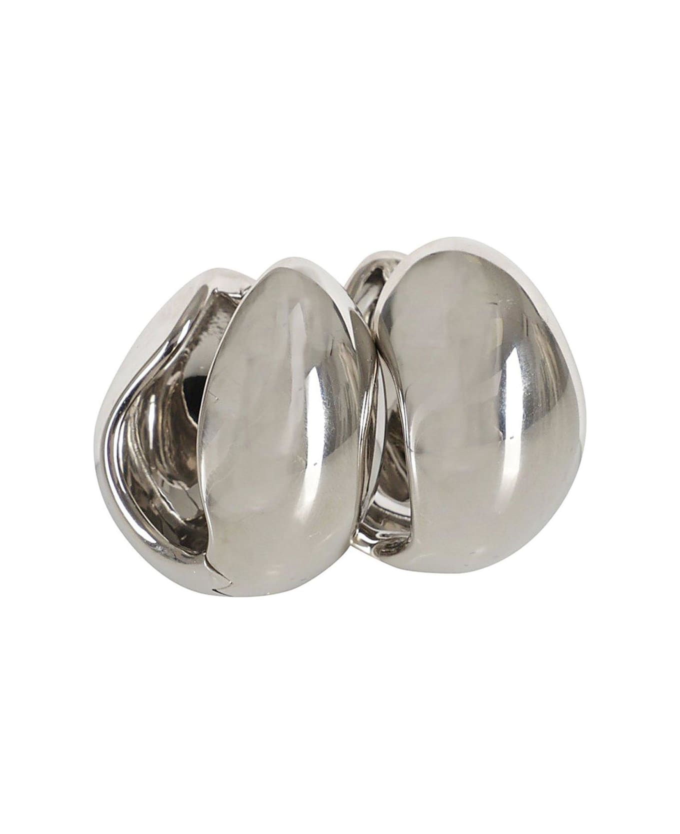 Coperni Metallic Snap Earrings - Silver