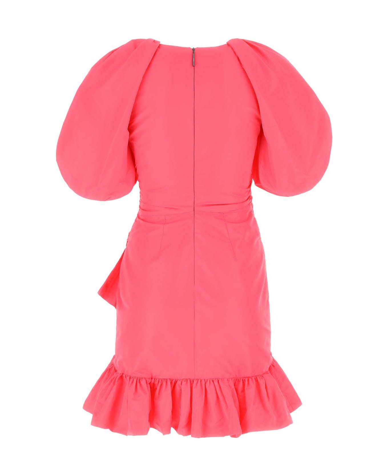 MSGM Coral Polyester Mini Dress - 13