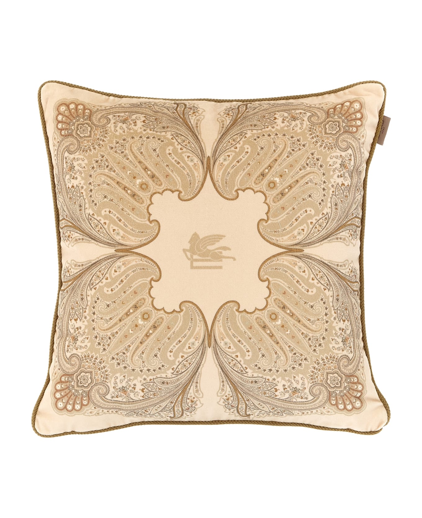 Etro Velvet Pillow - Beige