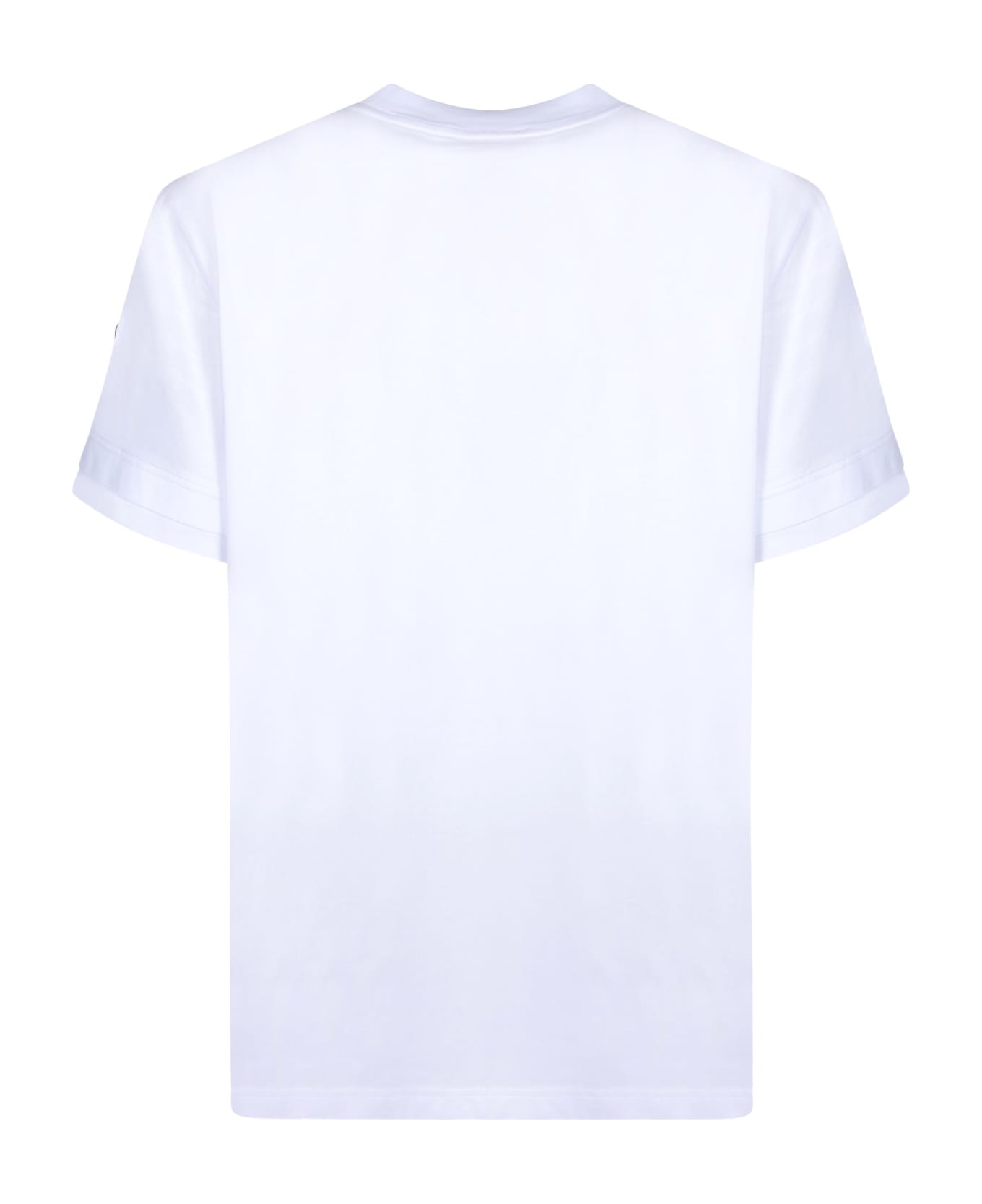 Moncler Powder Effect White Logo T-shirt - White