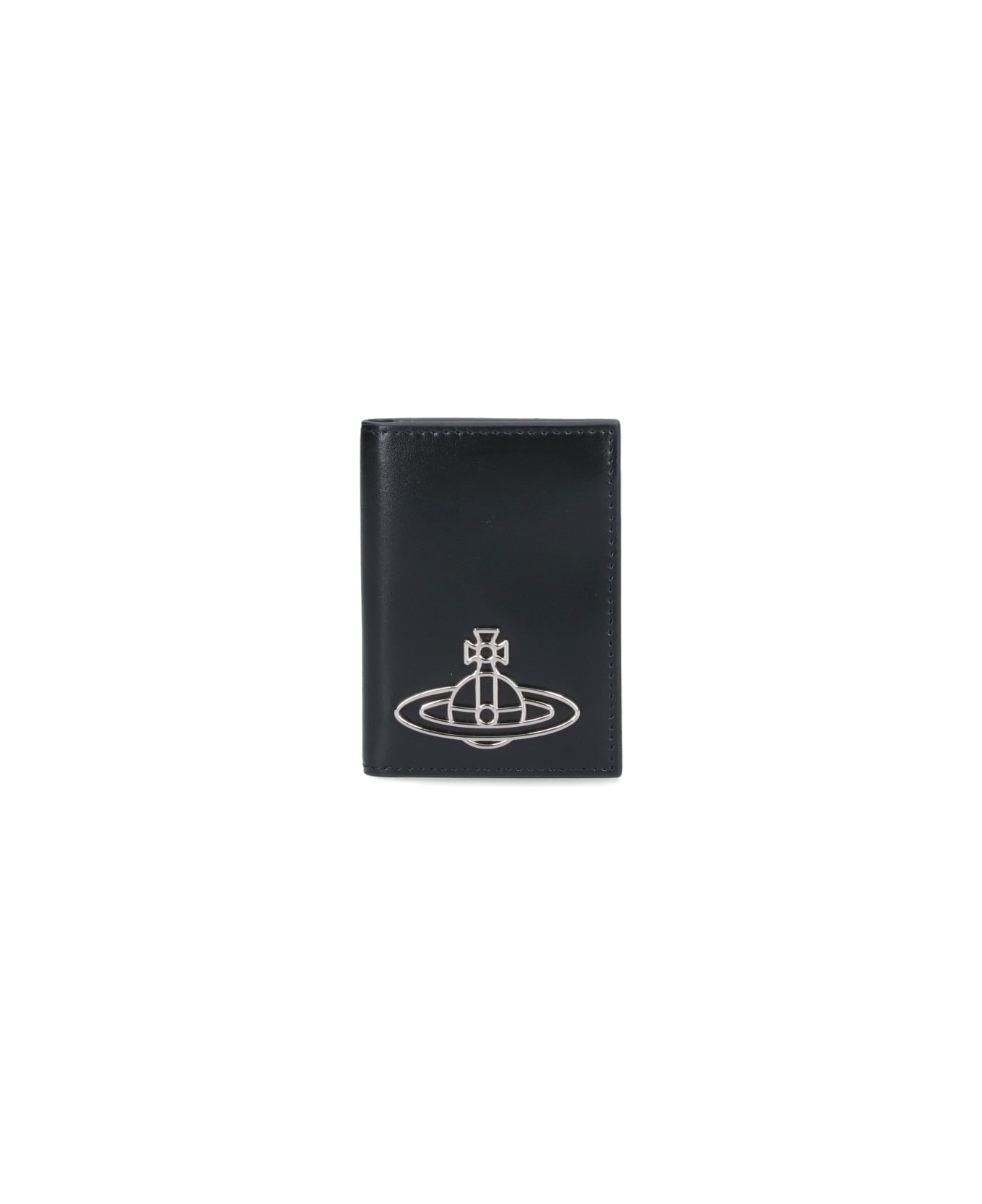 Vivienne Westwood Logo Card Holder - Black   財布