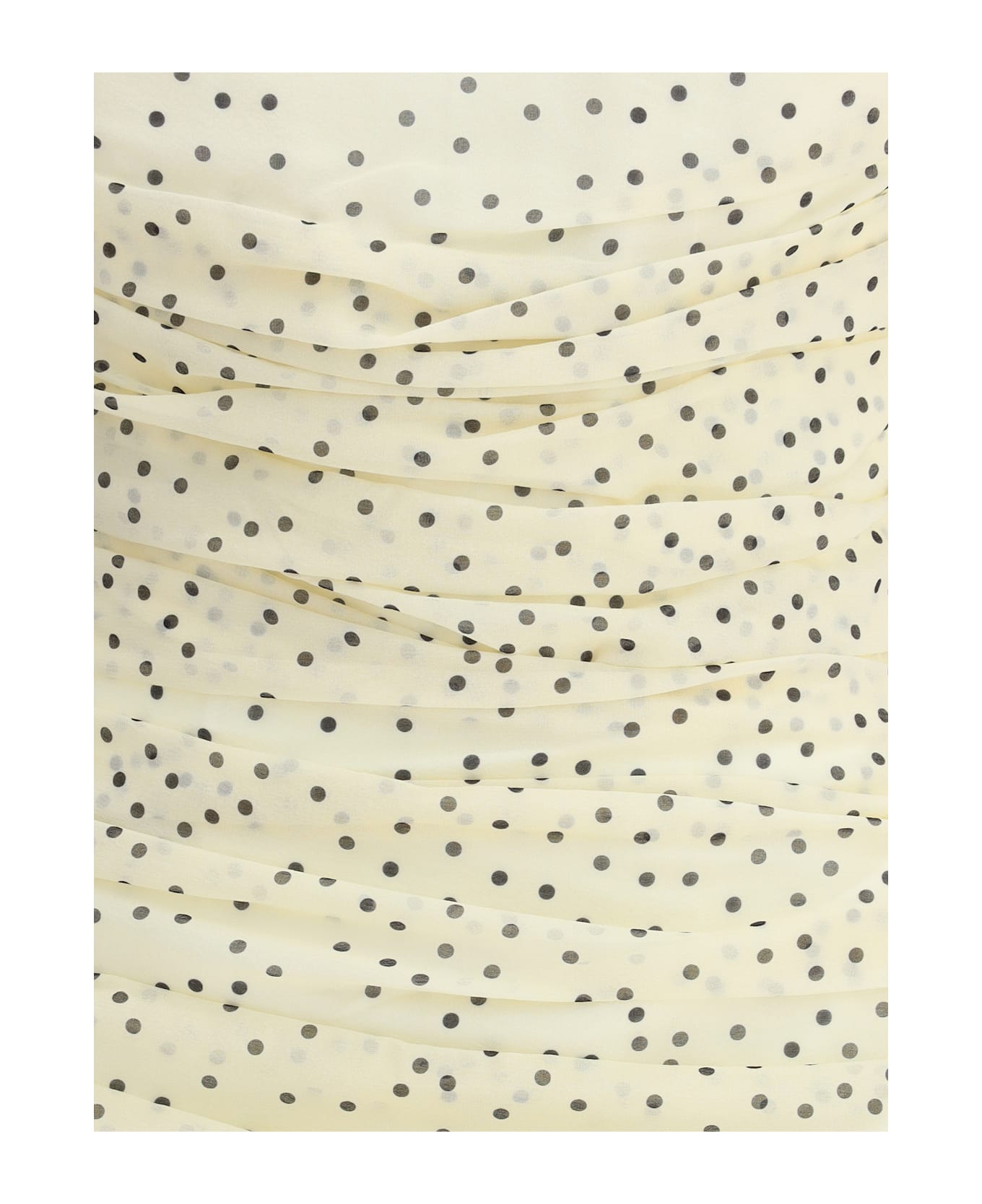 Magda Butrym Polka Dot Mini Draped Silk Dress