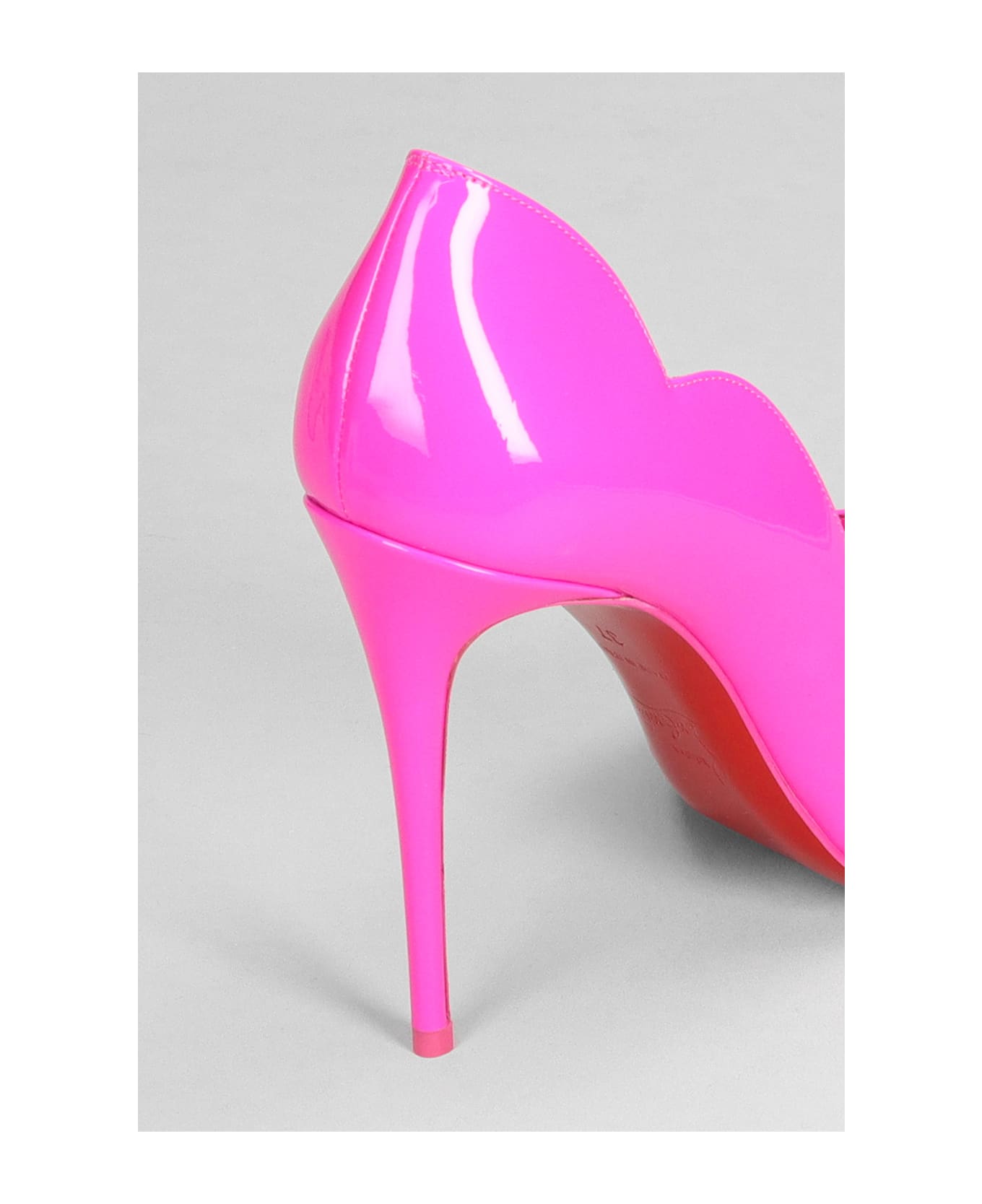 Christian Louboutin Hot Chick Sling 100 Pumps In Fuxia Patent Leather - fuxia ハイヒール