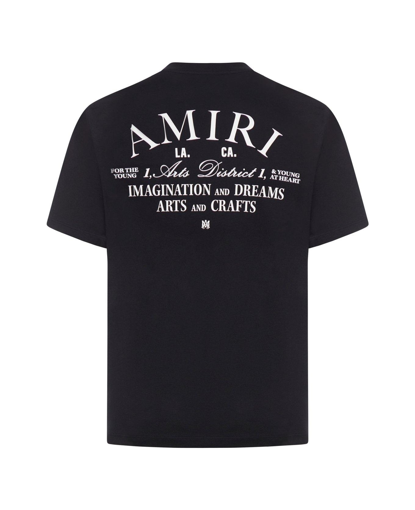 AMIRI Logo Printed Jersey Art District T-shirt - Black
