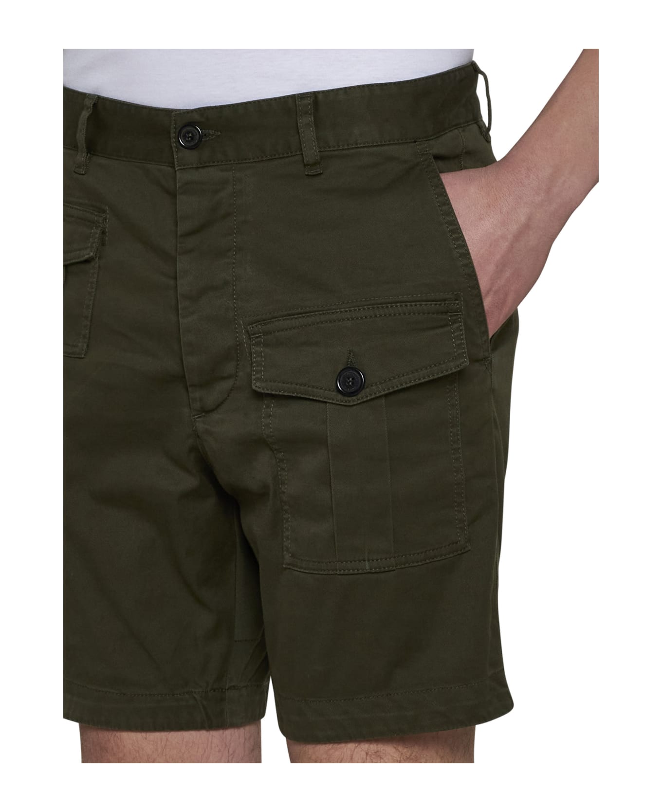 Dsquared2 Cargo Bermuda Shorts - Military green