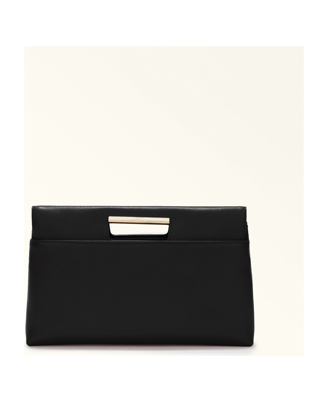 Furla Giada Leather Pouch Bag Color Black - Black