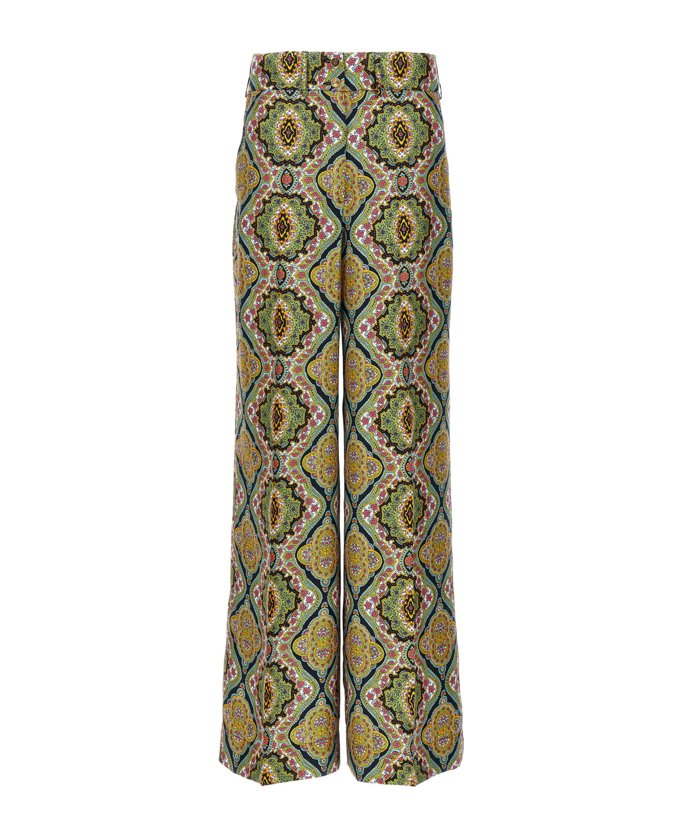 Etro All Over Print Pants - Green
