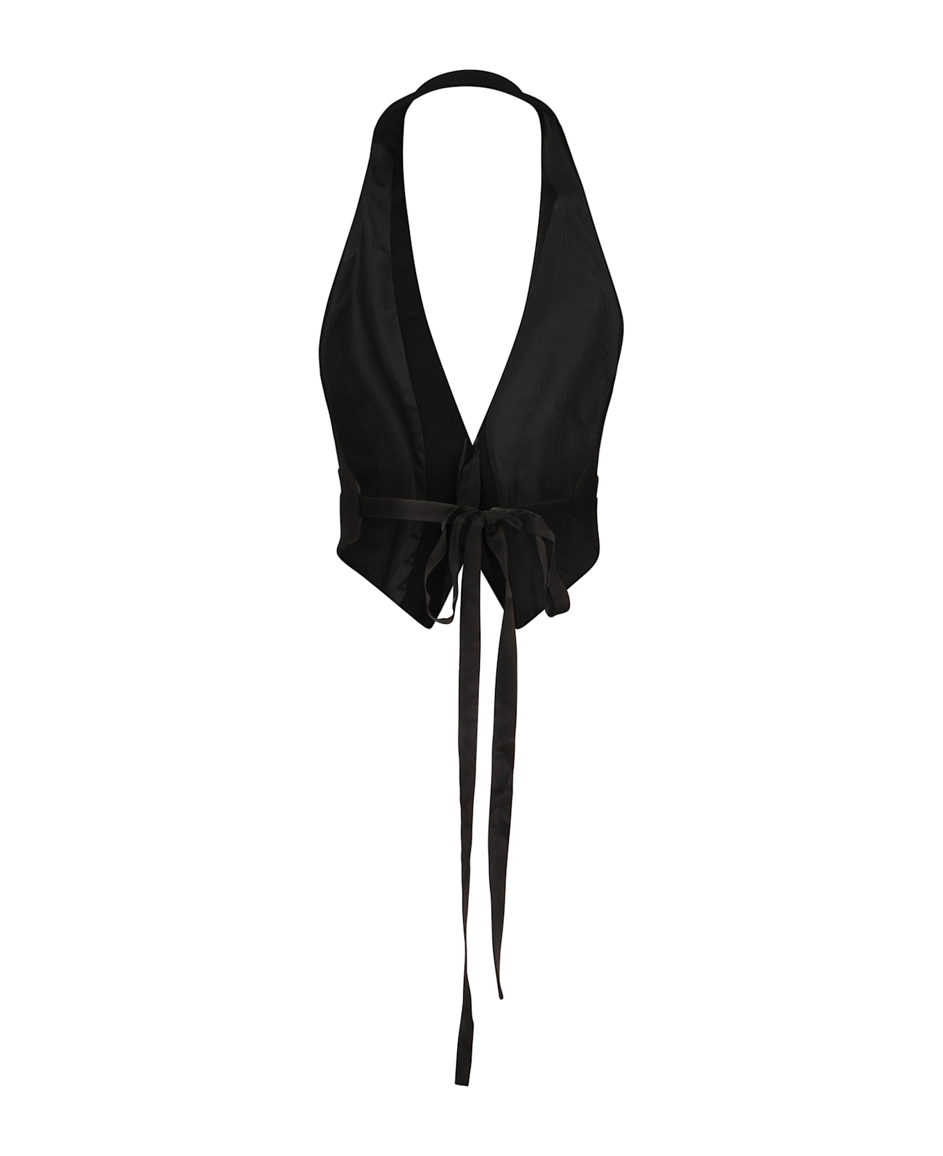 Pinko Vest With Open Back - Black