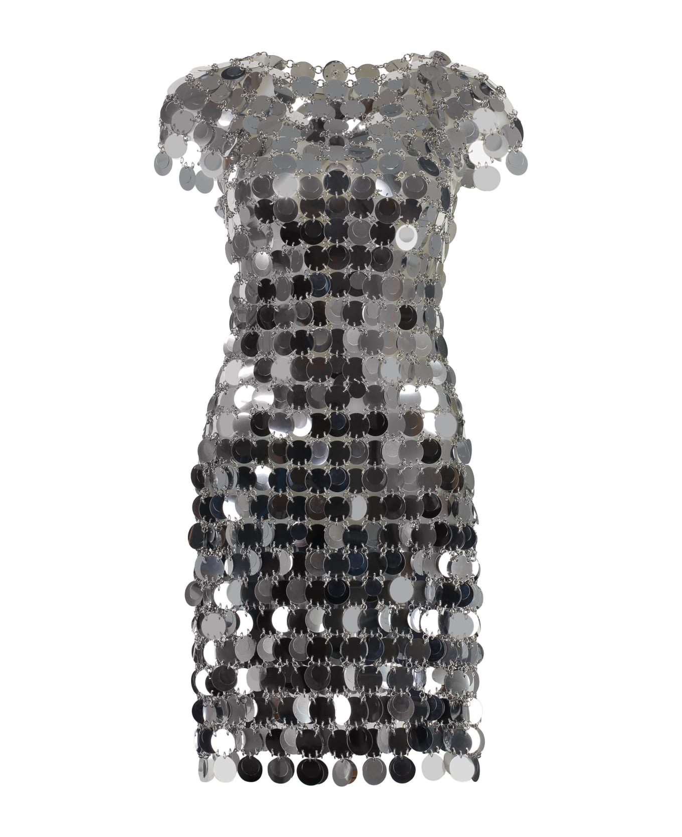 Paco Rabanne Sparkles Mini Dress - silver