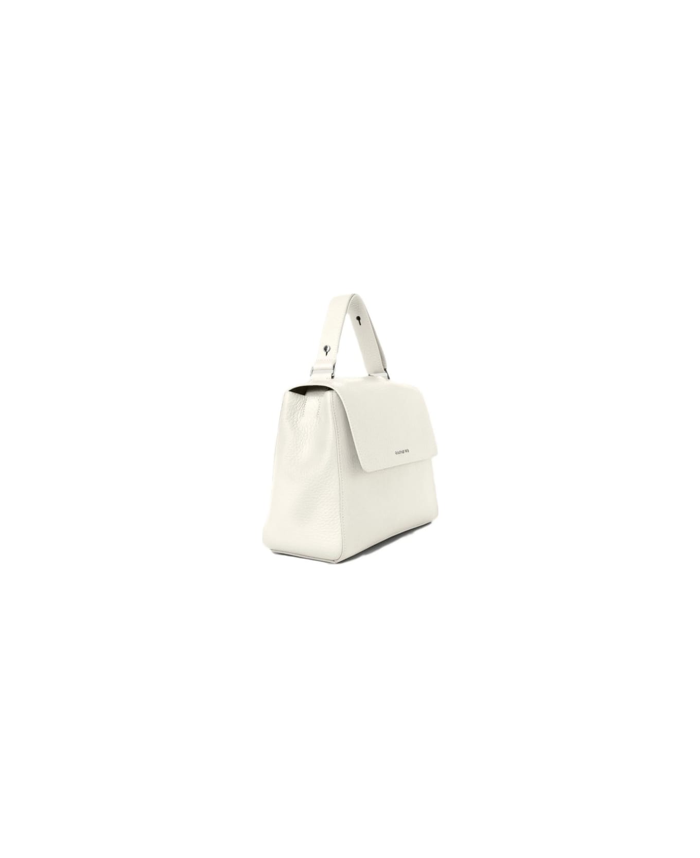 Orciani Sveva Soft Medium Shoulder Bag In Leather With Shoulder Strap - Bianco