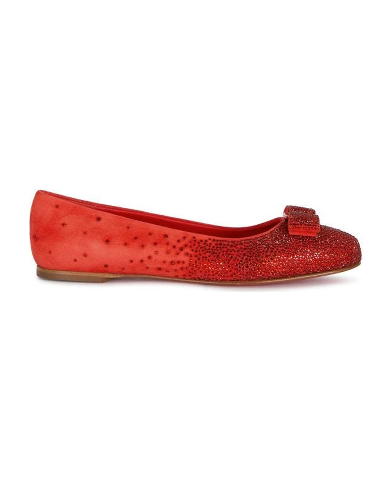 Ferragamo Ballerina Flats - Red