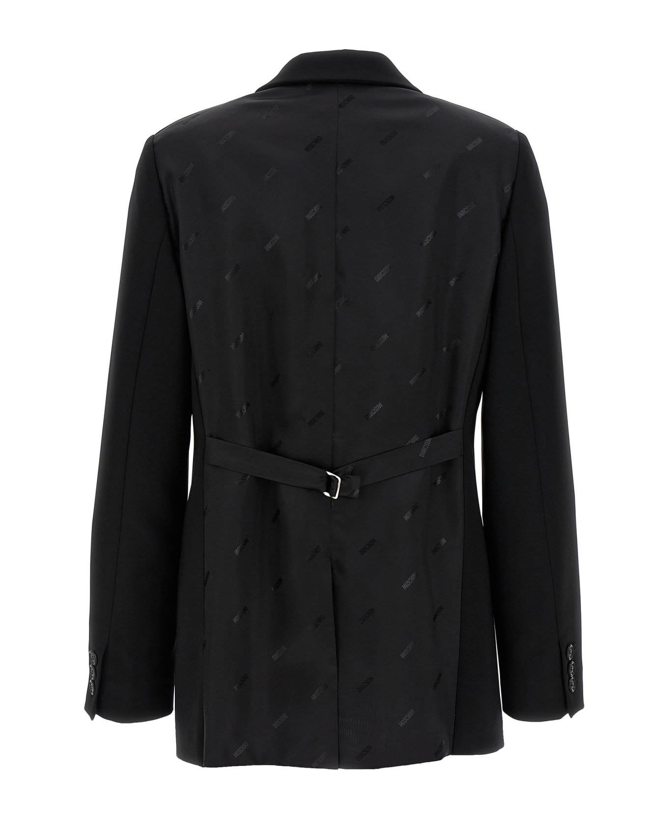 ジャケット MOSCHINO Single-breasted martingale blazer Black  A05125424 Moschino Single-breasted Martingale Blazer | italist, ALWAYS